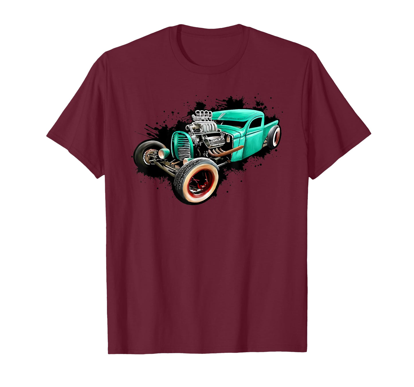 Rust Bucket Outline Funny Hot Retro Rod Diesel Cars Gift Men T-Shirt