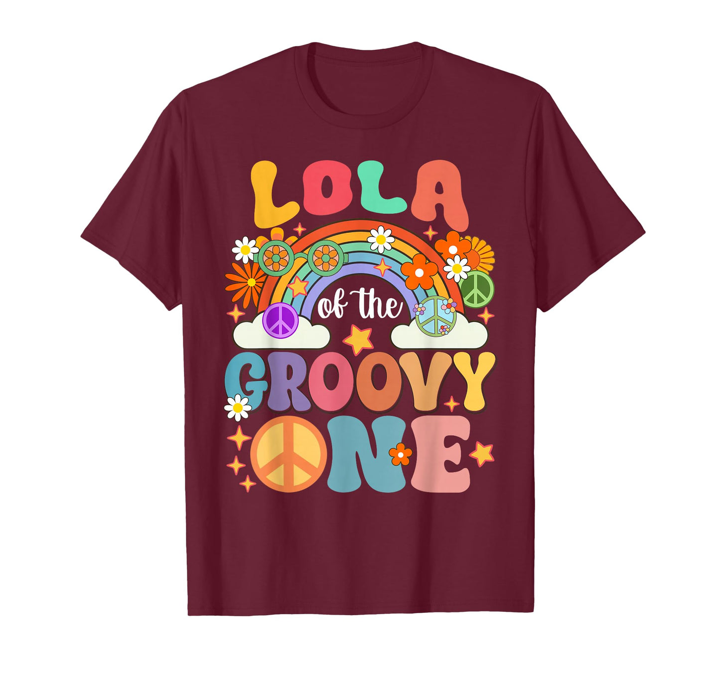 Retro Lola of Groovy One Matching Family 1st Birthday T-Shirt