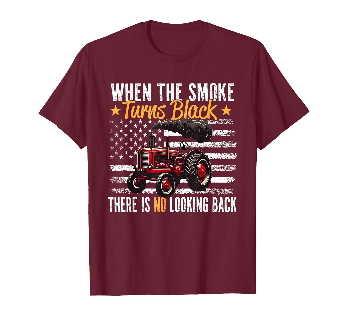 Tractor Pulling Power Smoke Turns Black Tractorpulling USA T-Shirt