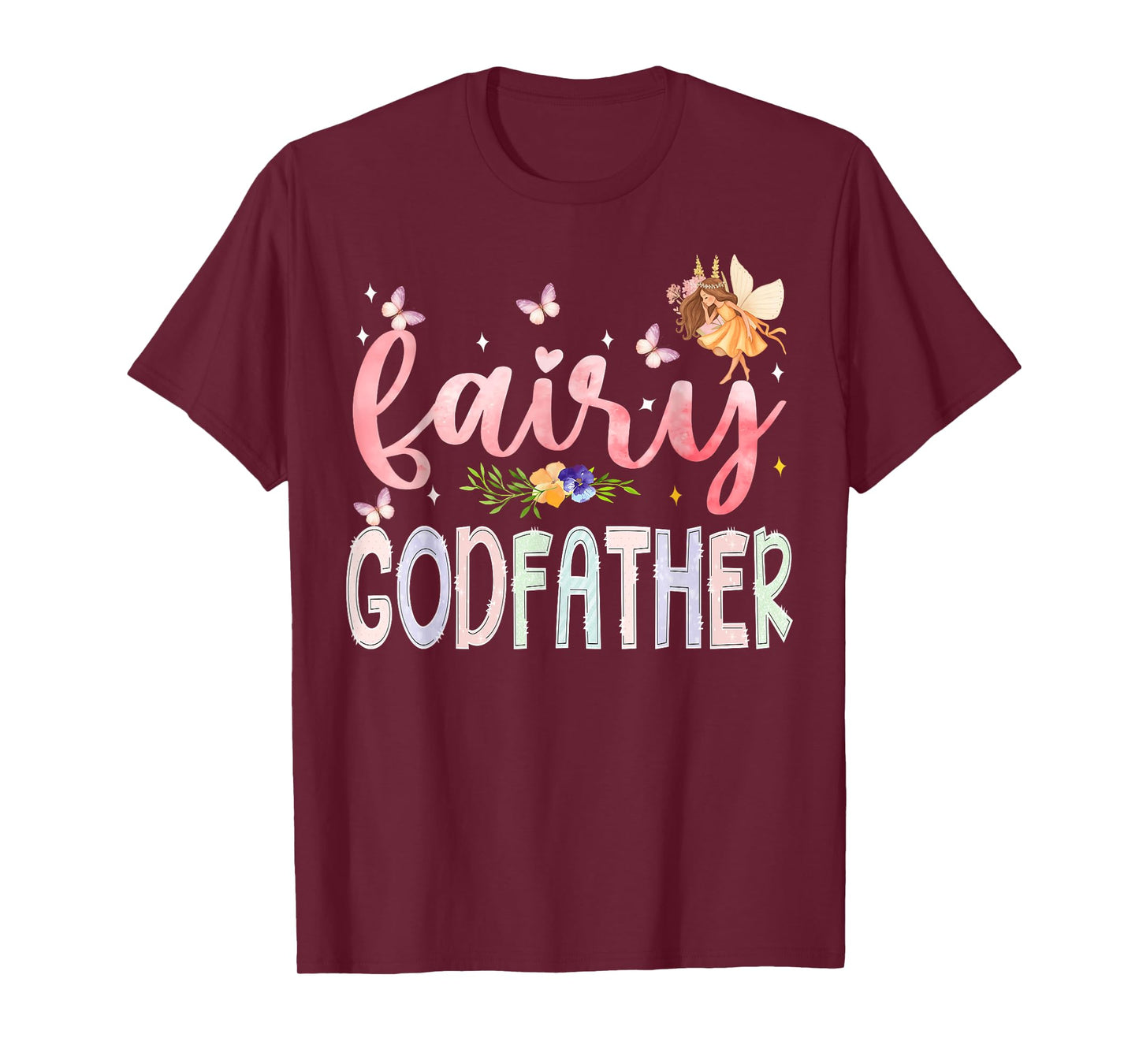 Fairy GodFather Magical Floral Birthday Girl Fairytale T-Shirt