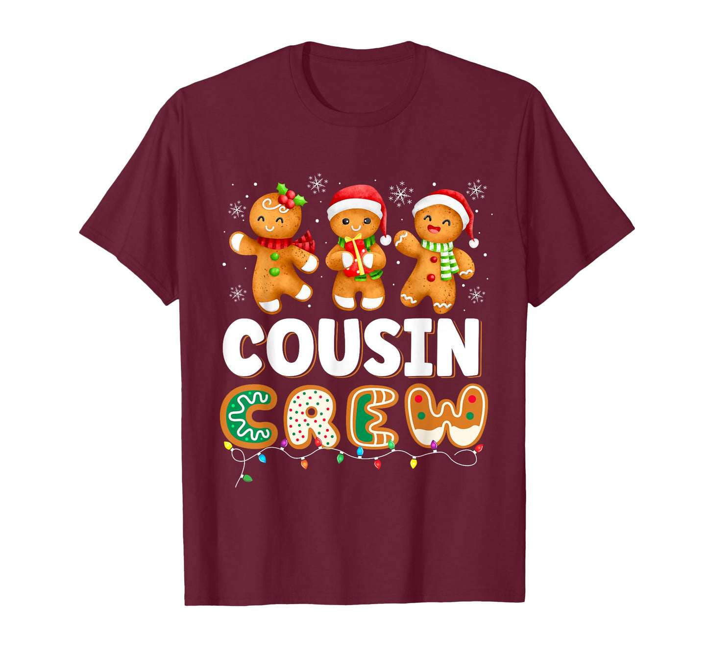 Cousin Crew Christmas Pajama Shirt Gingerbread Man T-Shirt