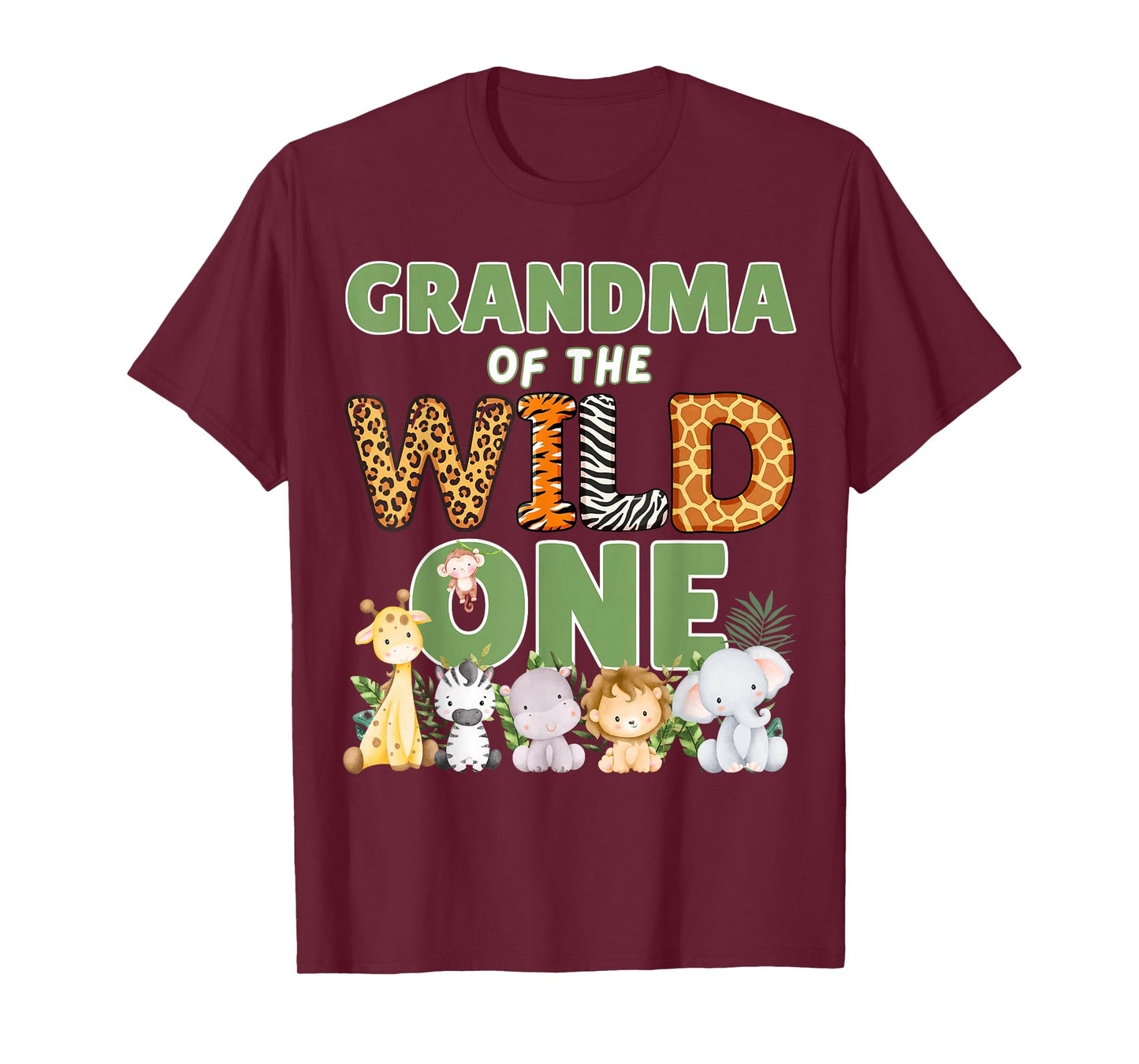 Grandma Of The Wild One 1st Birthday Safari Family Matching T-Shirt