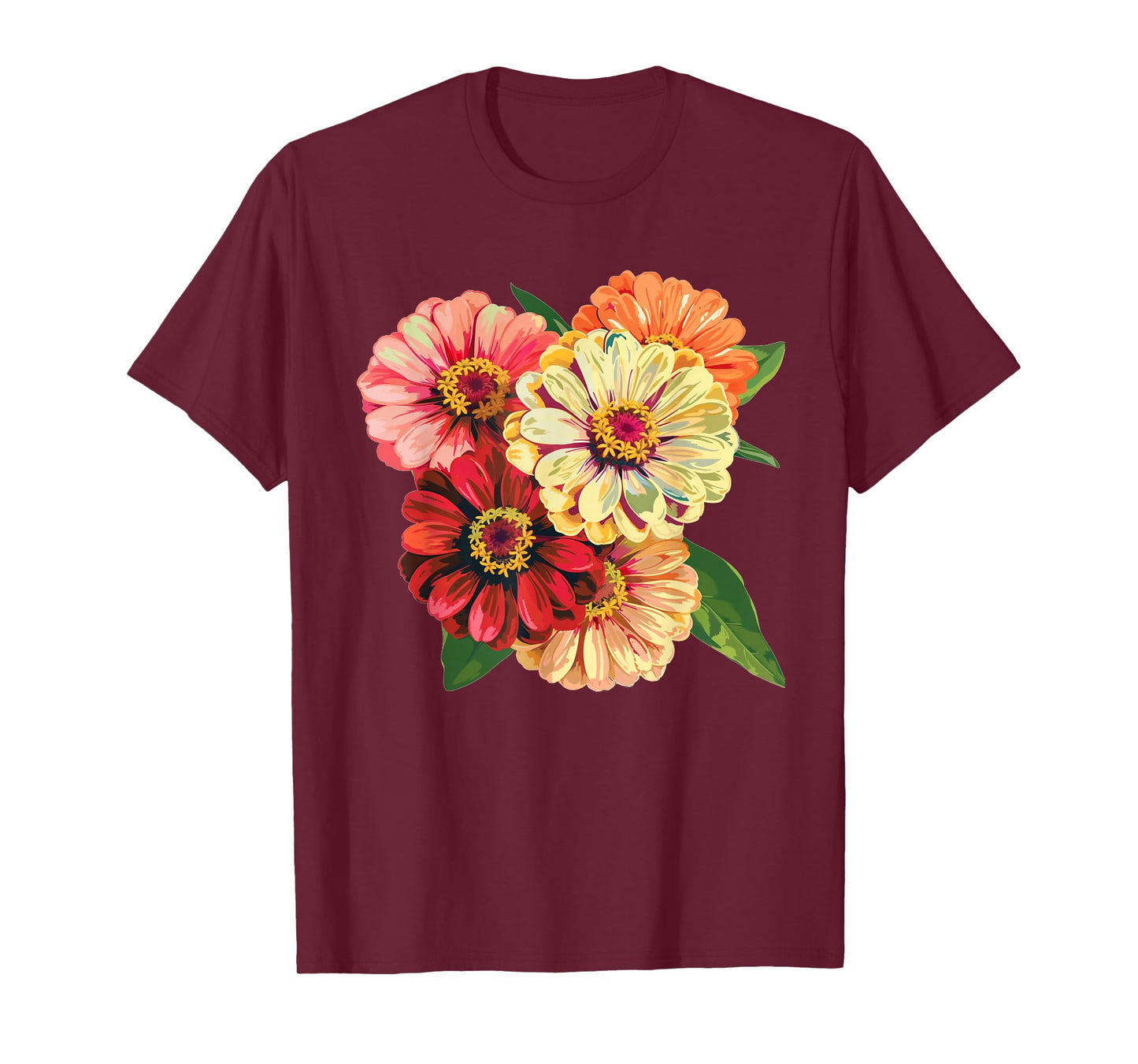 Cool multicolor Zinnias Flowers for Plants Lovers T-Shirt