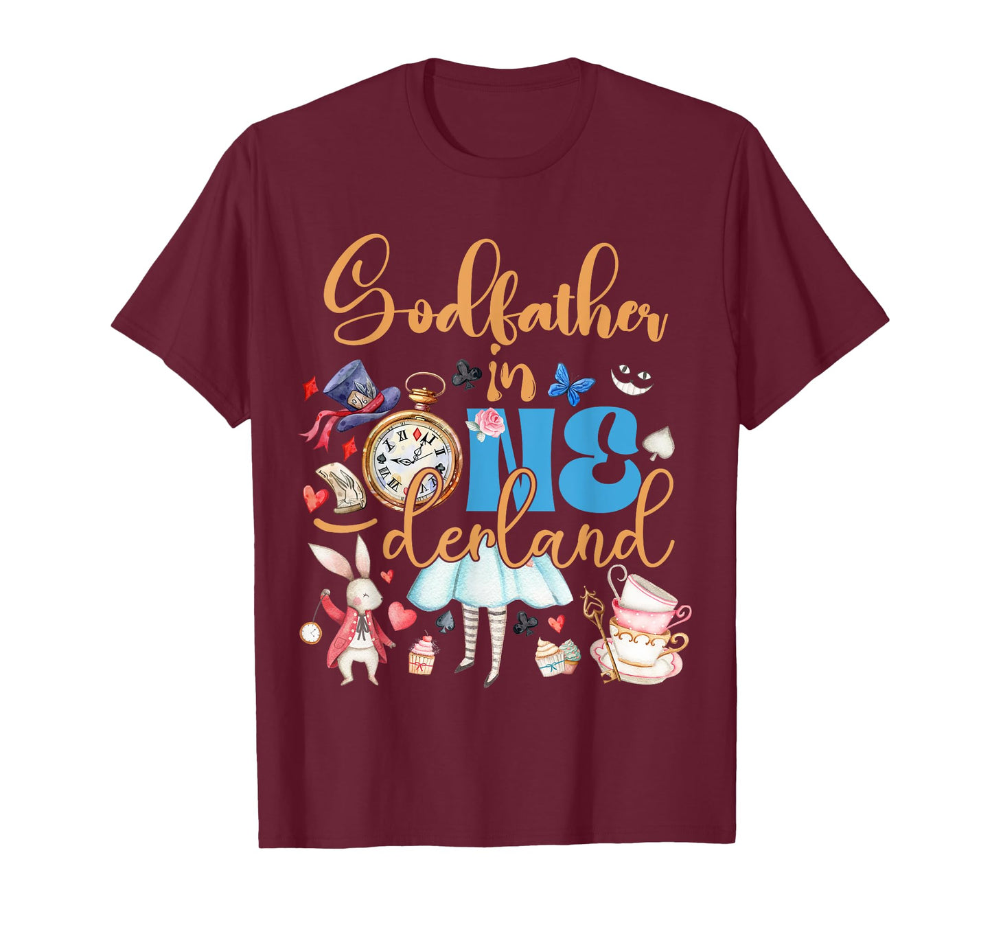Alice Godfather in ONEderland Birthday Family T-Shirt
