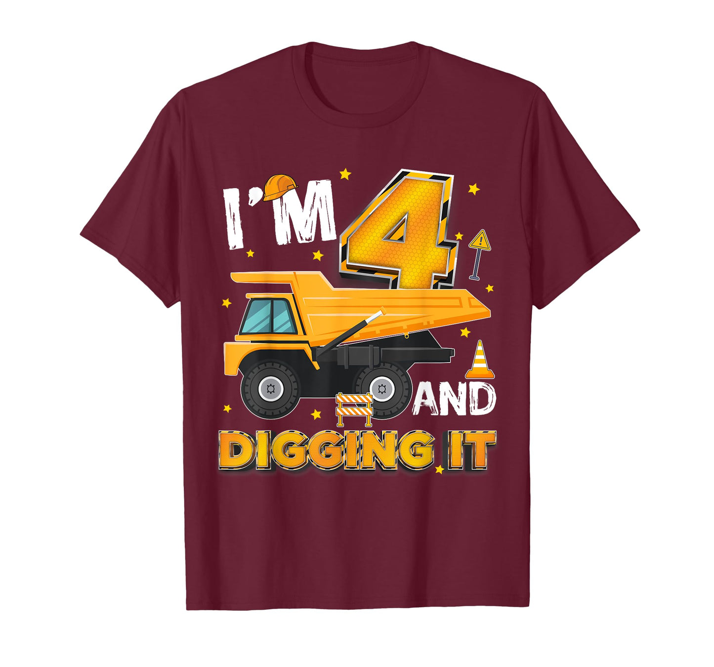 Im 4th And Digging It 4 Years Old Birthday Boys Family T-Shirt