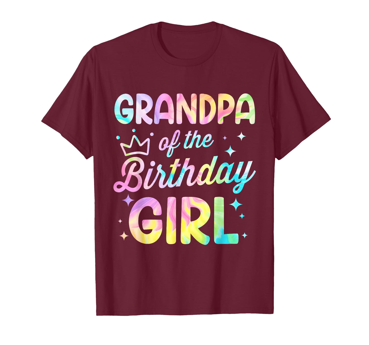 Grandpa Of The Birthday Girl Tie Dye Girl Bday Party T-Shirt