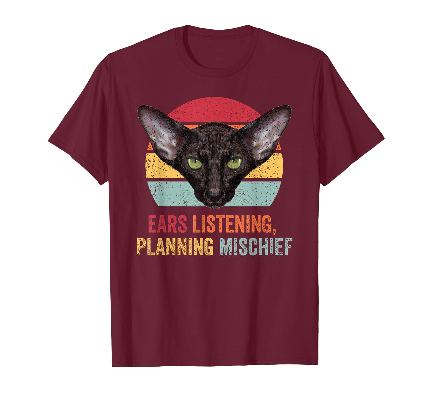 Oriental Shorthair Cat Funny Retro Kitten Kitty Feline Men Women Girls Kids T-Shirt