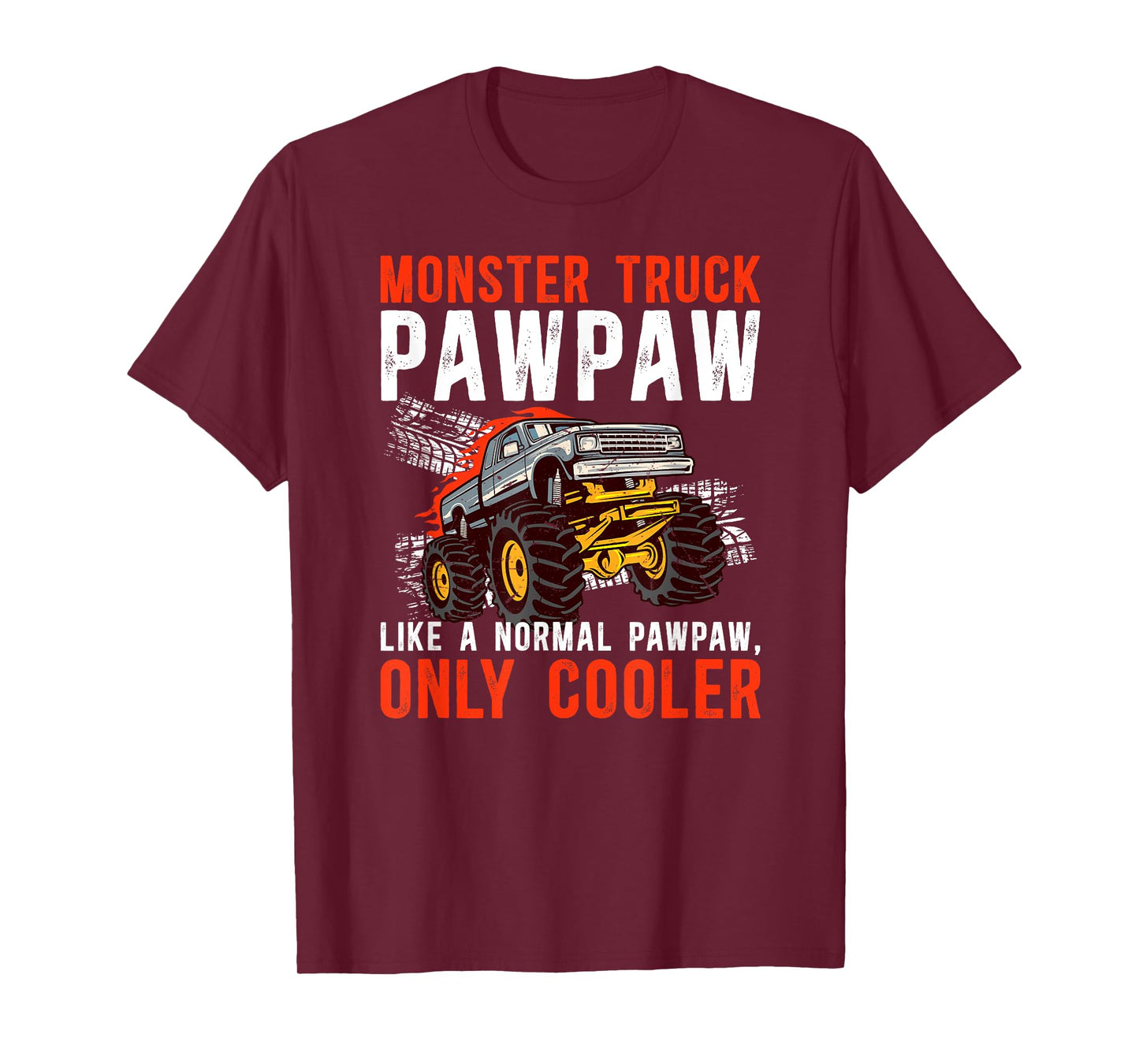 Monster Truck Pawpaw Cool Monster Truck Pawpaw Grandpa T-Shirt