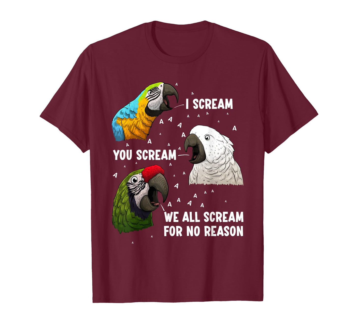 Cool Parrot Design For Men Women Macaw Bird Parrot Lover T-Shirt