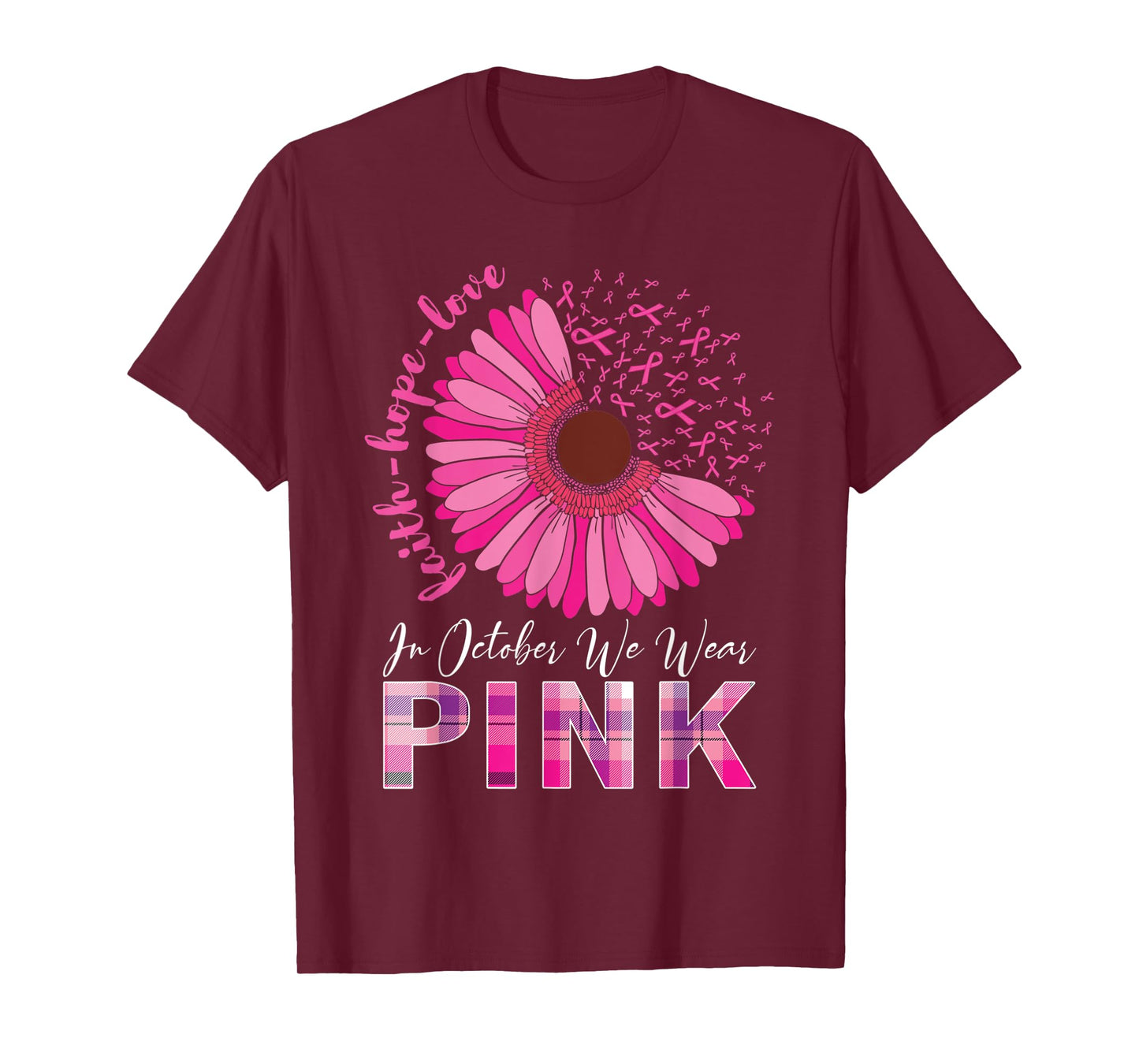 In October We Wear Pink Breast Cancer Awareness T-Shirt