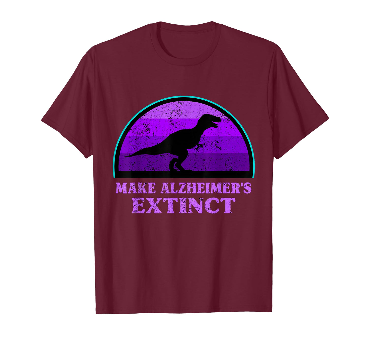 Trex Dinosaur Make Alzheimers Extinct Awareness Kids Toddler T-Shirt