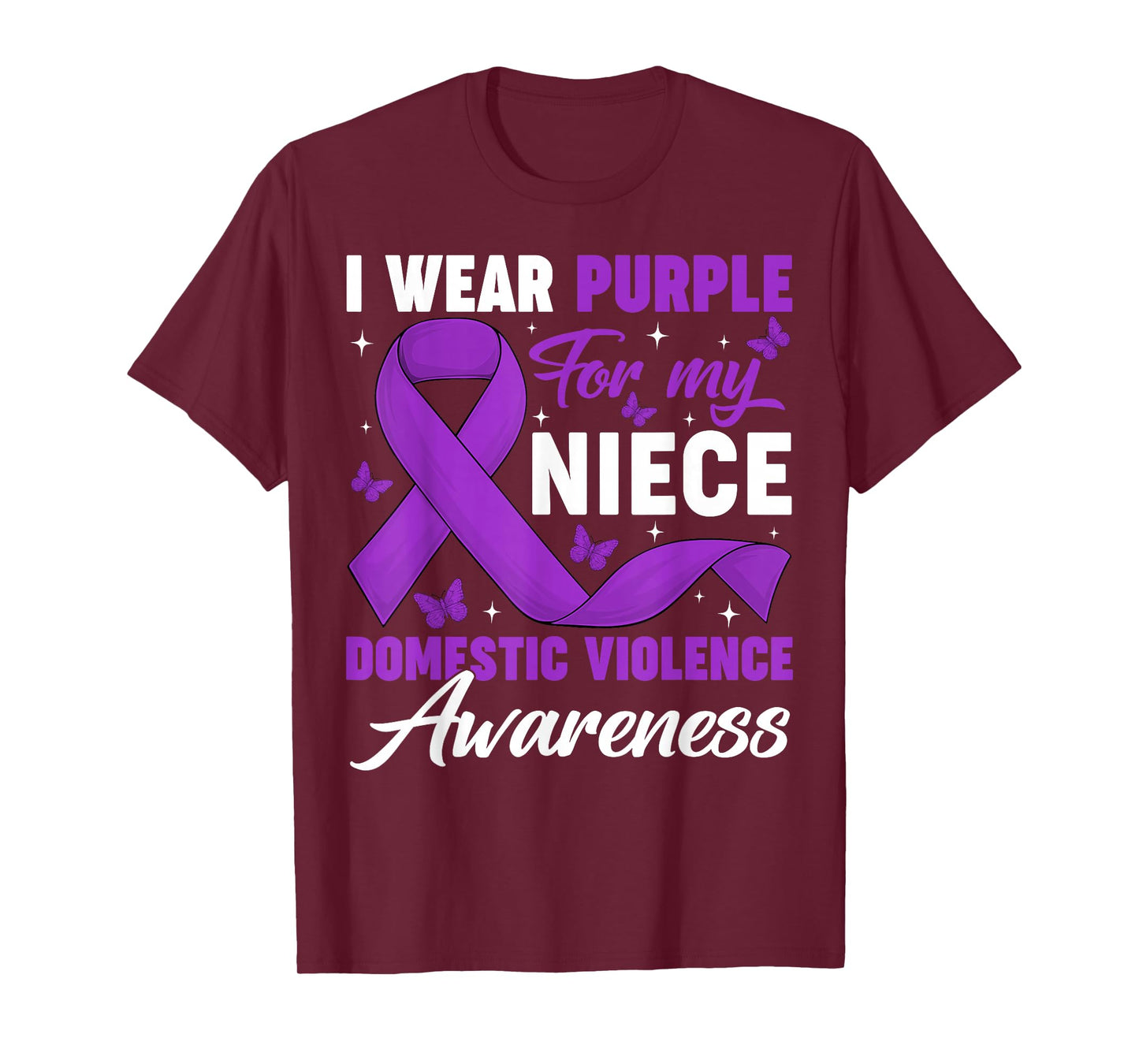 I Wear Purple for My Niece Domestic Violence Awareness T-Shirt