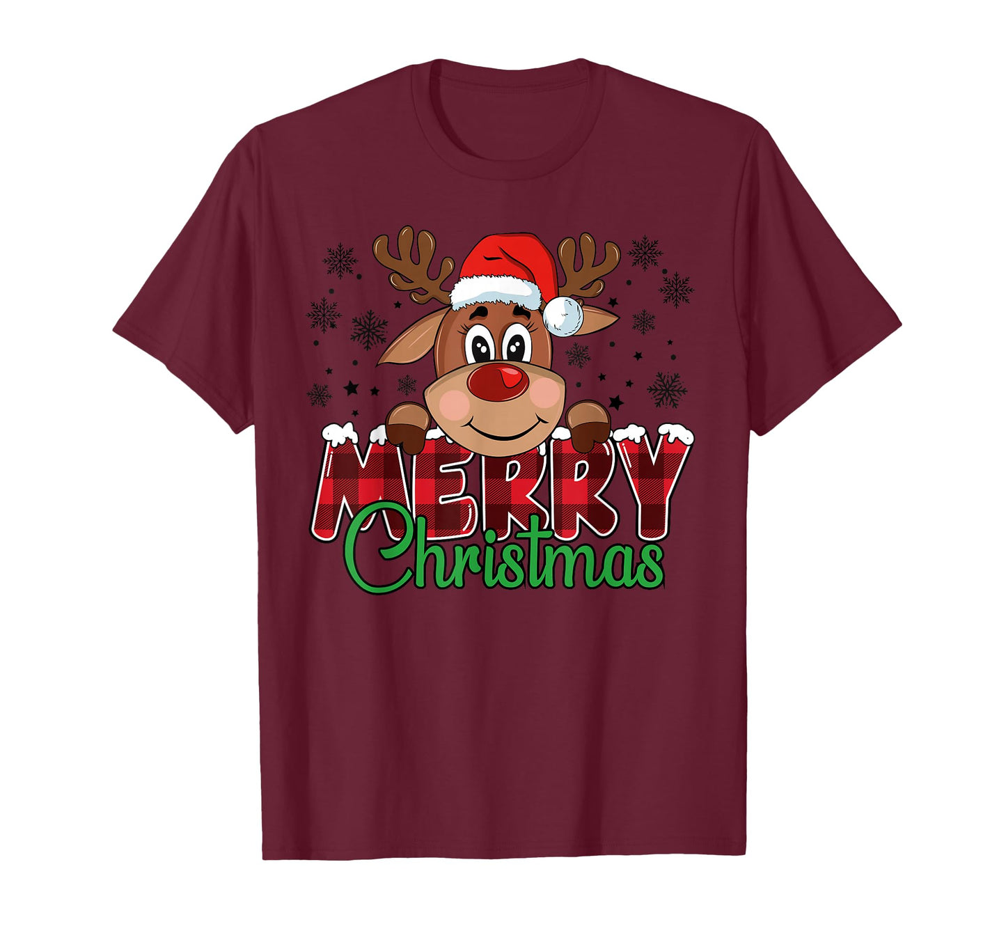 Merry Christmas Reindeer Men Women Family Matching Reindeer T-Shirt