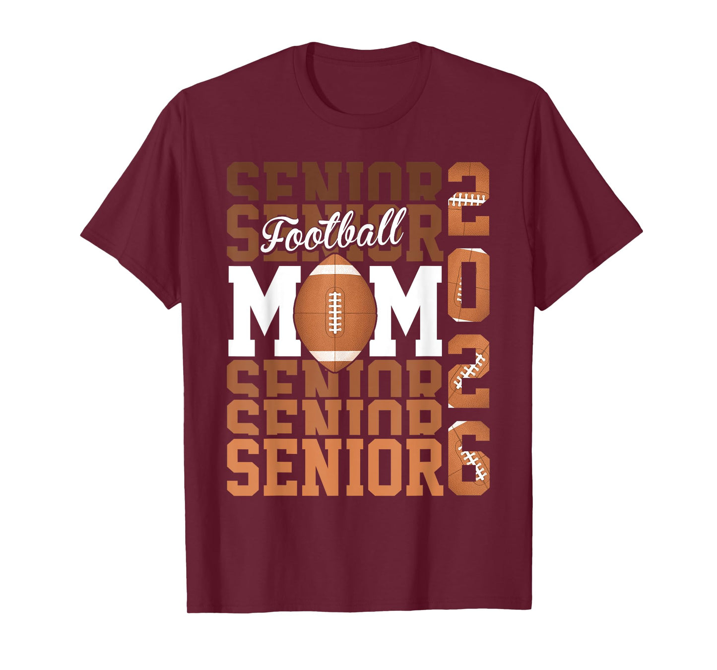 2026 football senior Mom graduation Matching family T-Shirt