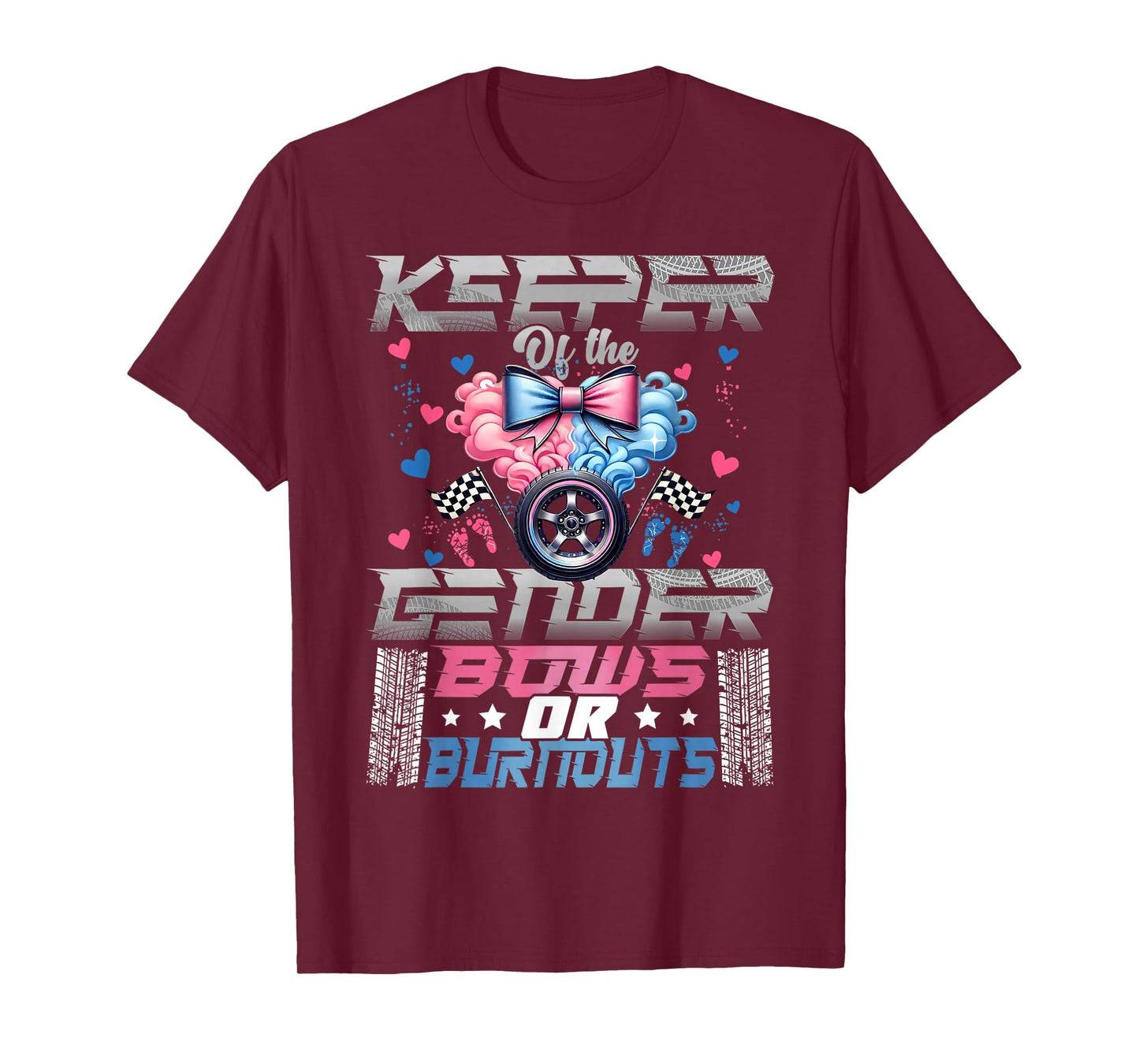 Keeper of The Gender Burnouts Or Bows Gender Reveal Party T-Shirt