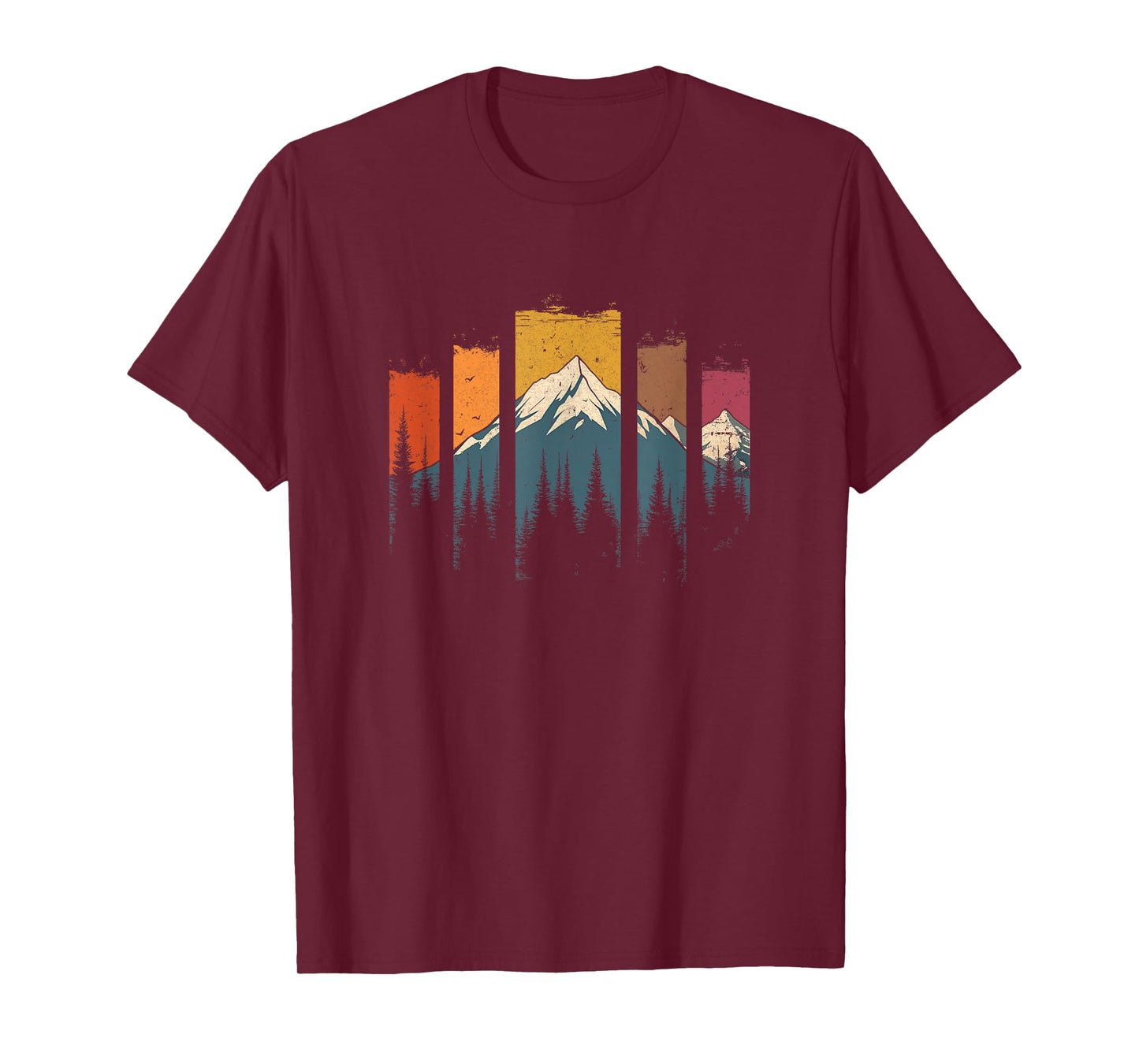Wildlife Forest Nature Trees Retro Outdoors Mountains Hiking T-Shirt