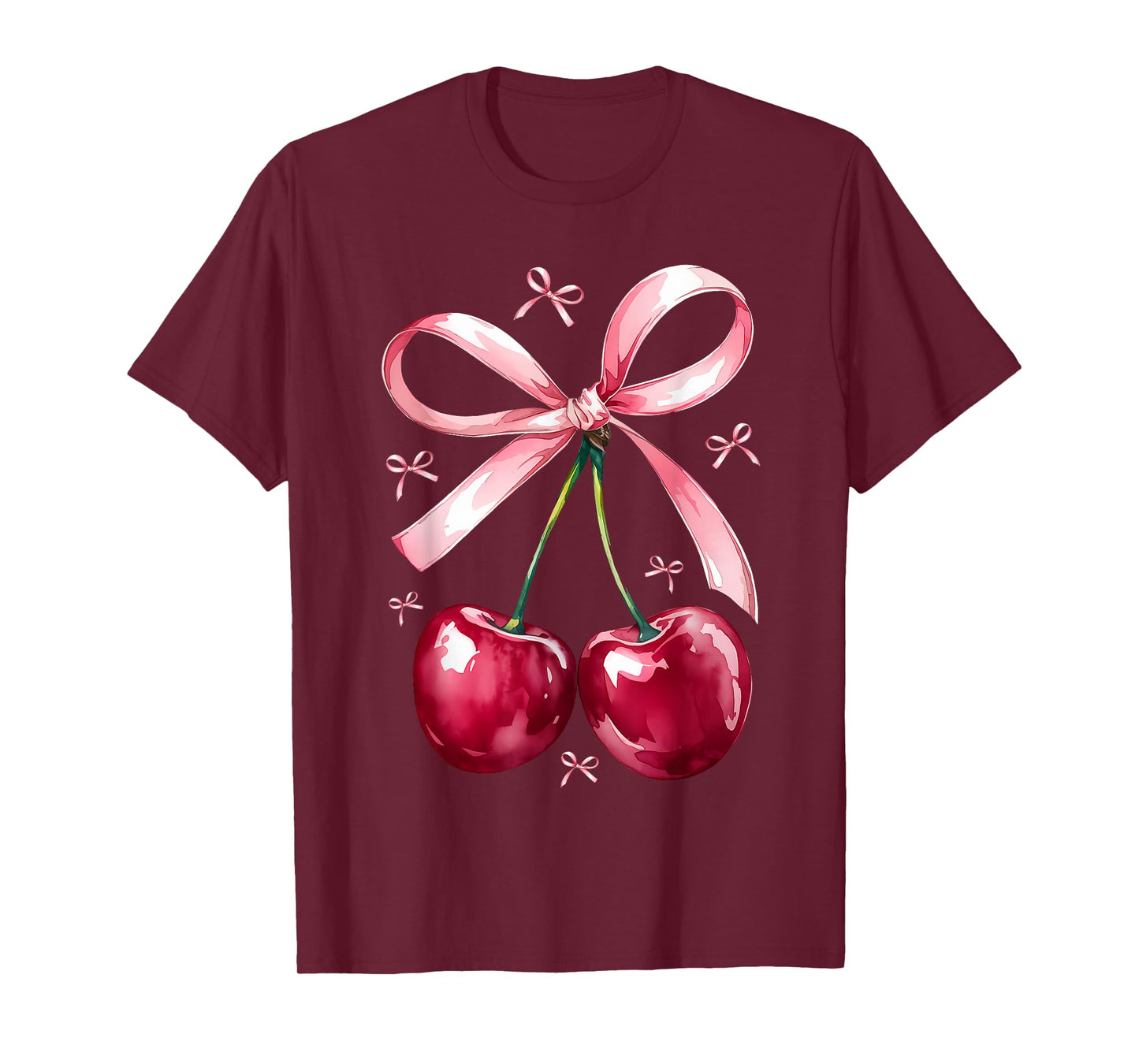 Coquette Cherry and Bow Kawaii Cherry Aesthetic Trendy T-Shirt