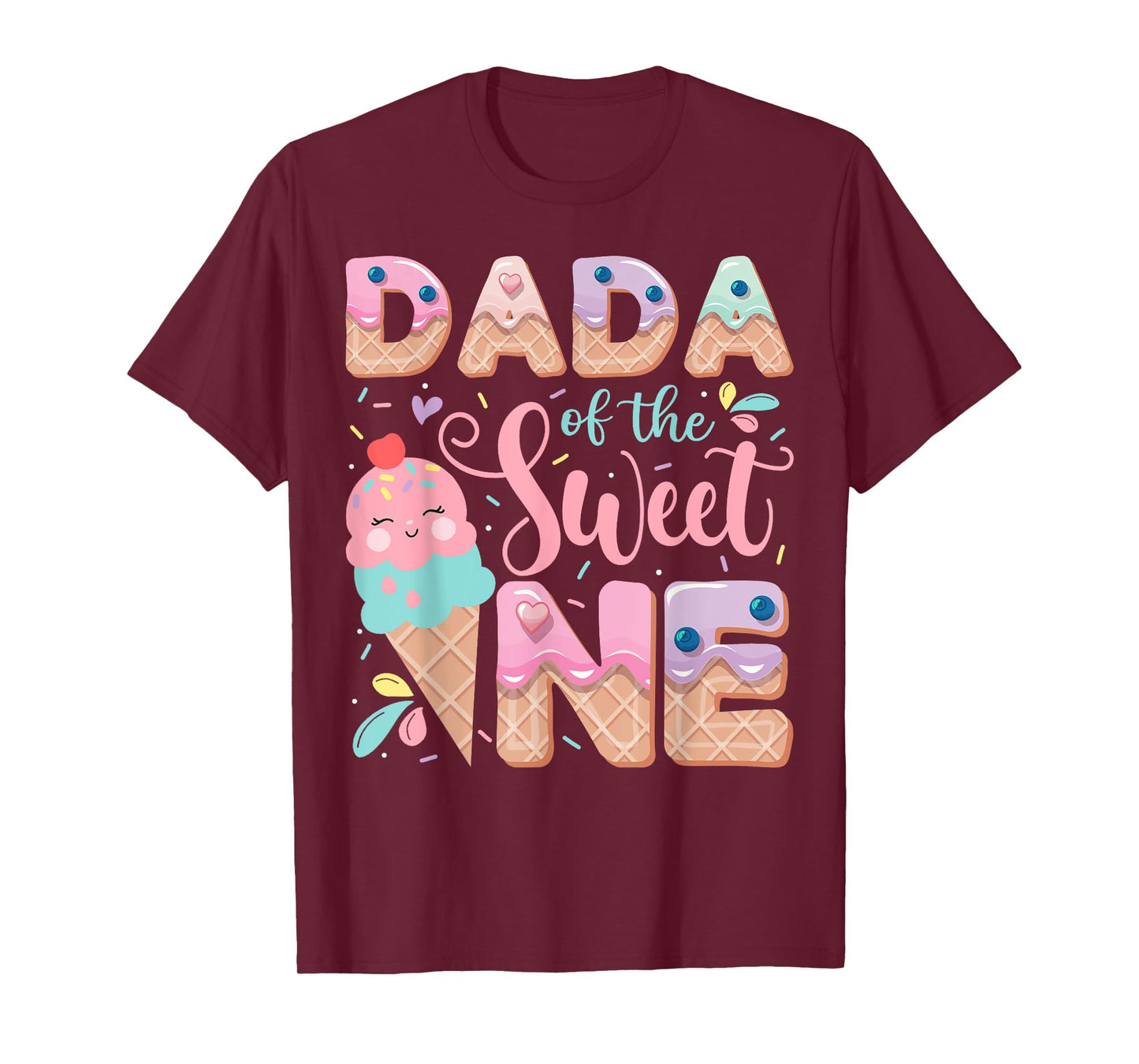 Dada Of The Sweet One Ice Cream 1St Birthday Party T-Shirt