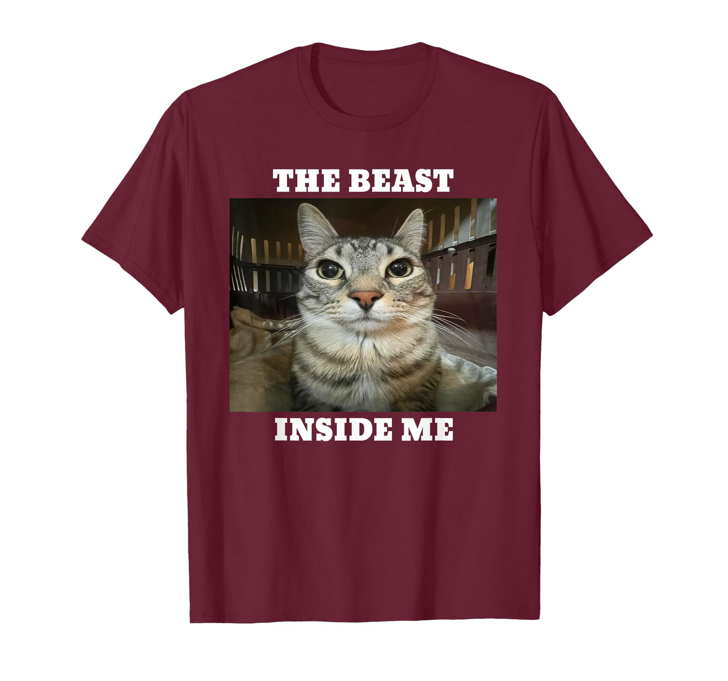 Beast Inside Me Funny Cat Meme Men Women Kids T-Shirt