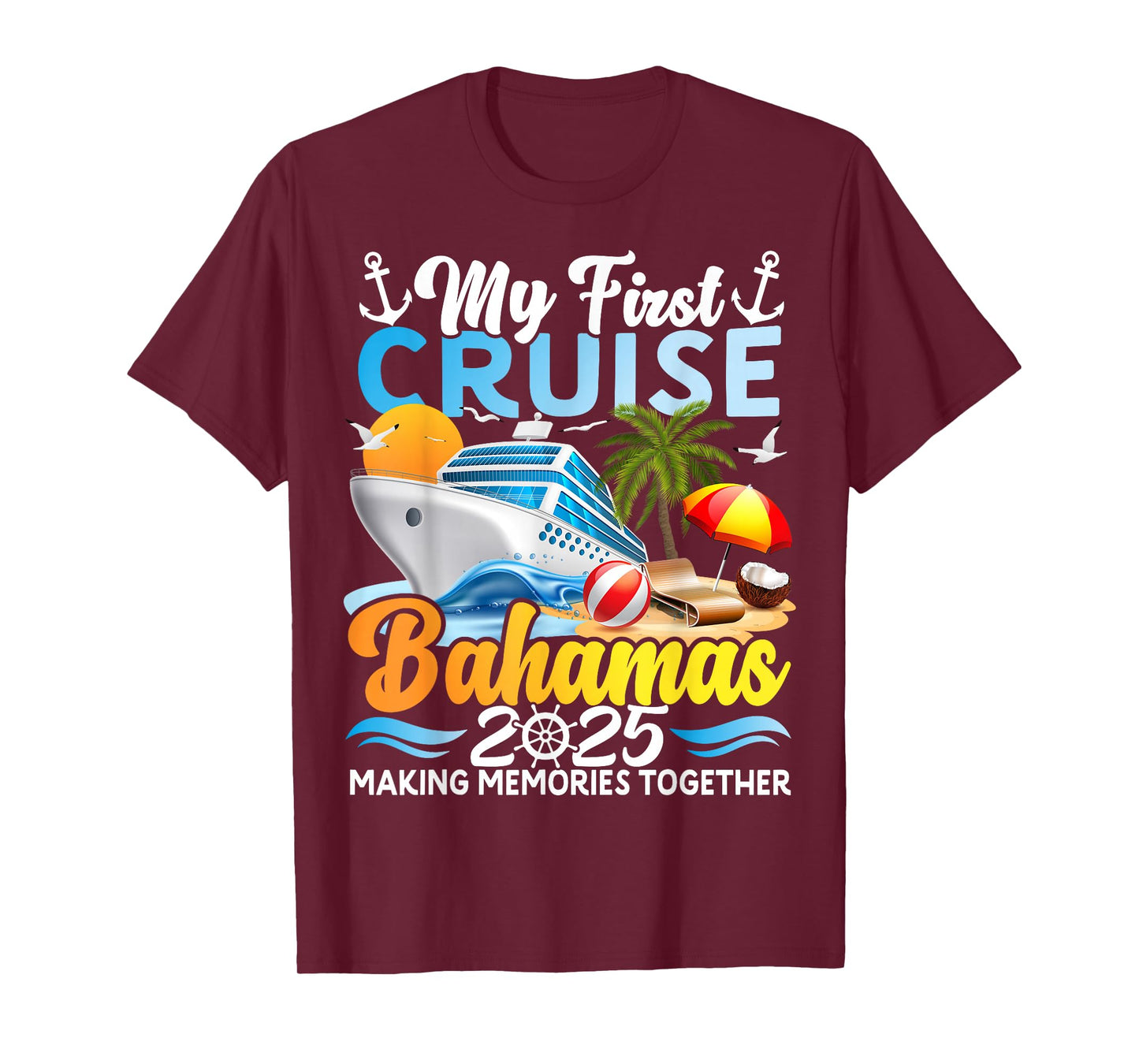 My First Cruise Bahamas 2025 Cute First Time Cruise Vacation T-Shirt