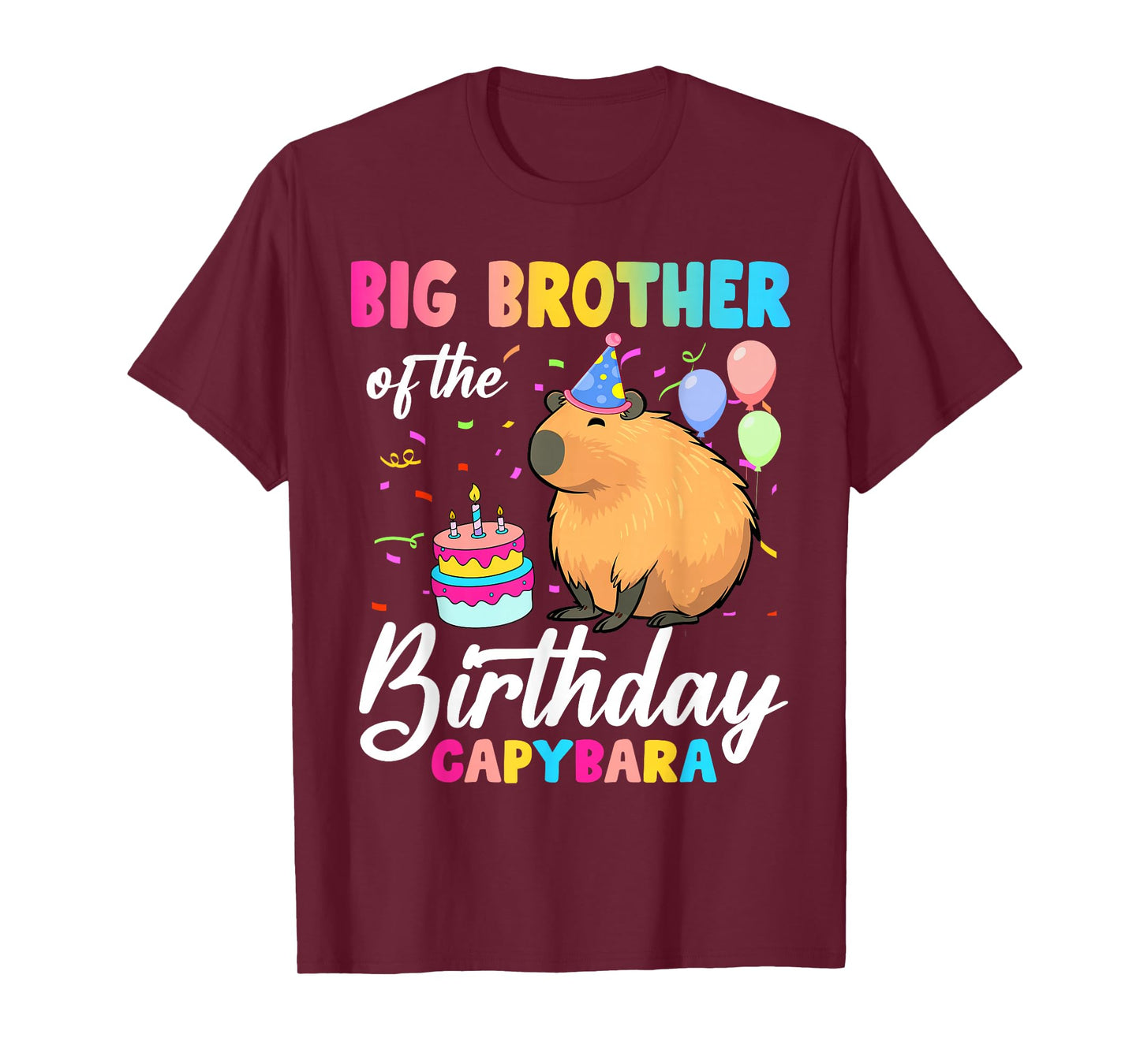 Big Brother Of The Birthday Capybara Girl Bday Party Family T-Shirt