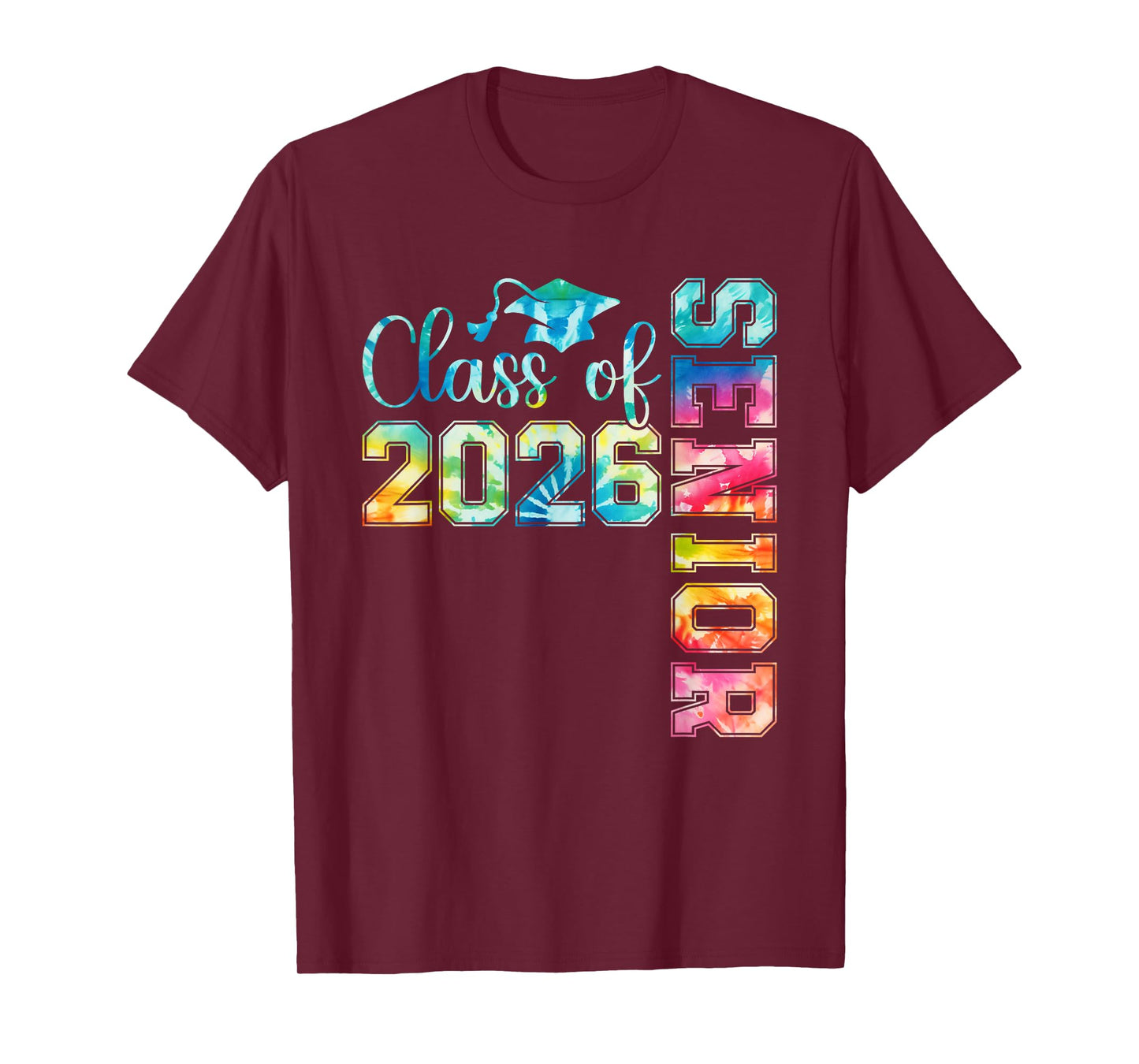 Senior 2026 Class of 26 Tie Dye Funny Graduation 2026 Gifts T-Shirt