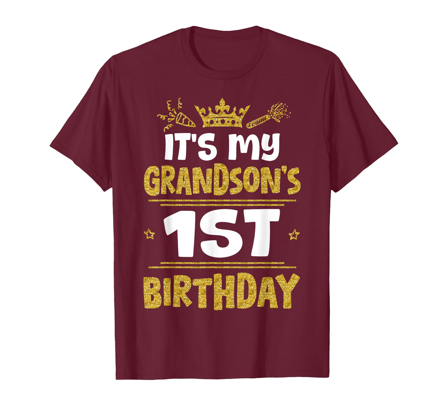 Happy It's My Grandson's 1st Birthday 2024 1 Year Old T-Shirt
