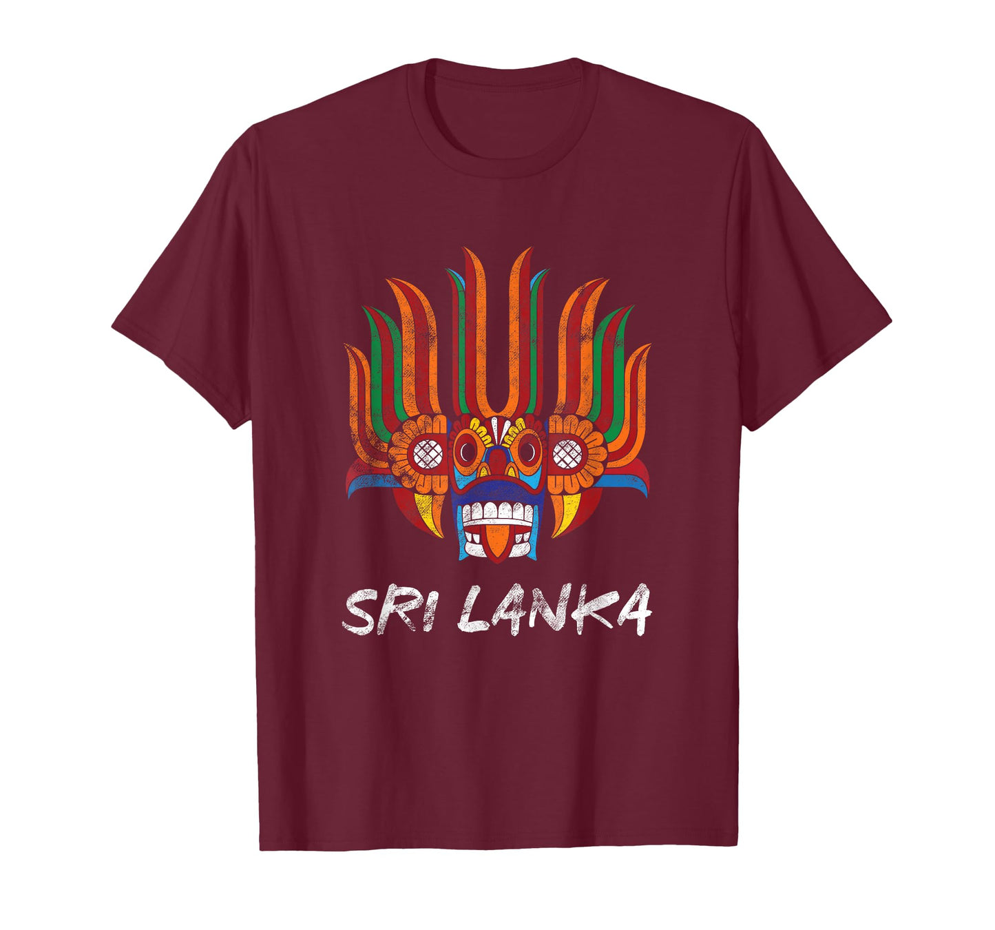 Sri Lanka Holiday Sri Lankan Tribal Festival Mask T-Shirt