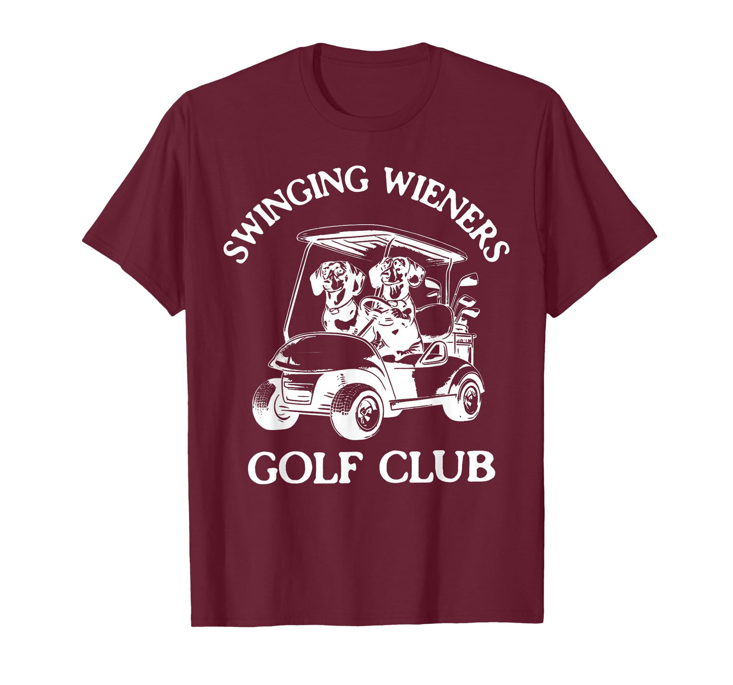 Swinging Wieners Golf Club Dachshund Wiener Dog Fathers Day T-Shirt