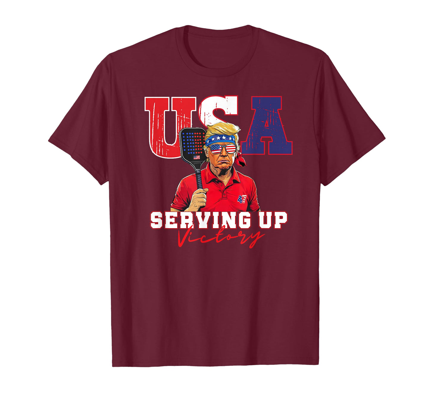 USA Pickleball Players Trump & Pickleball Apparel Patriotic Trump & Pickleball T-Shirt