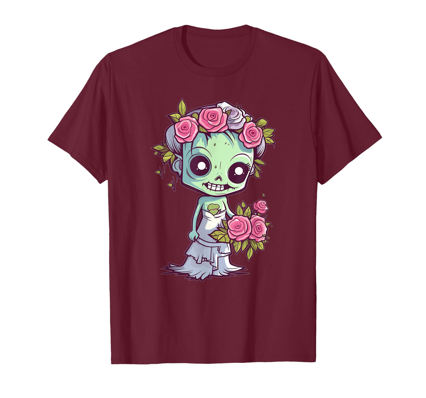 Cute Zombie With Flower I Kids Zombie T-Shirt
