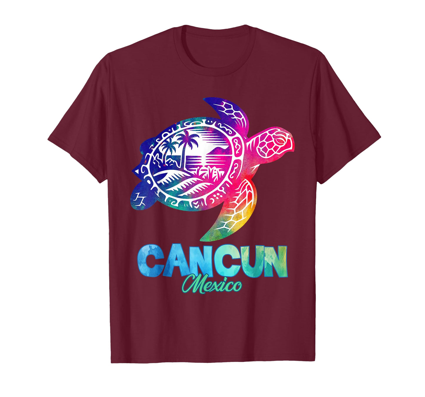 Cancun Mexico Turtle Tie Dye Summer Vacation Gifts Souvenir T-Shirt