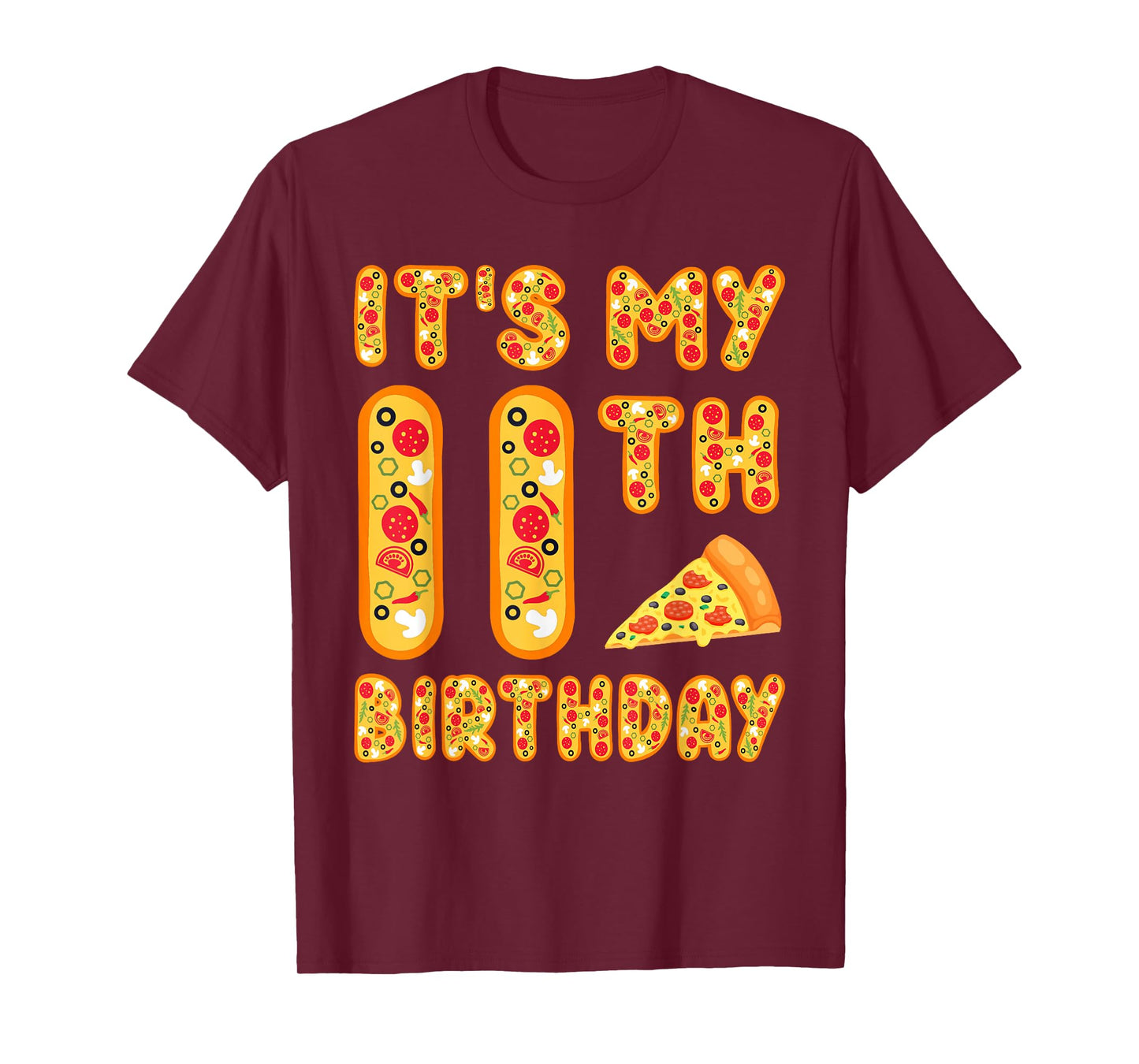 11 Years Old Boys Girls Kids 11th Birthday Pizza Family T-Shirt