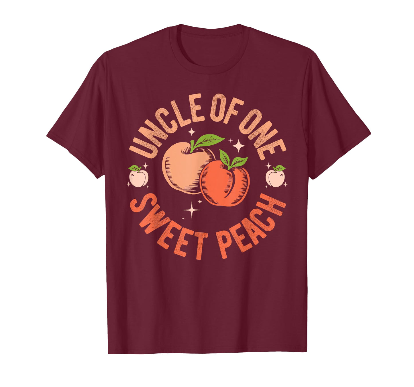 Uncle First Birthday One Sweet Peach Bday Family Matching T-Shirt