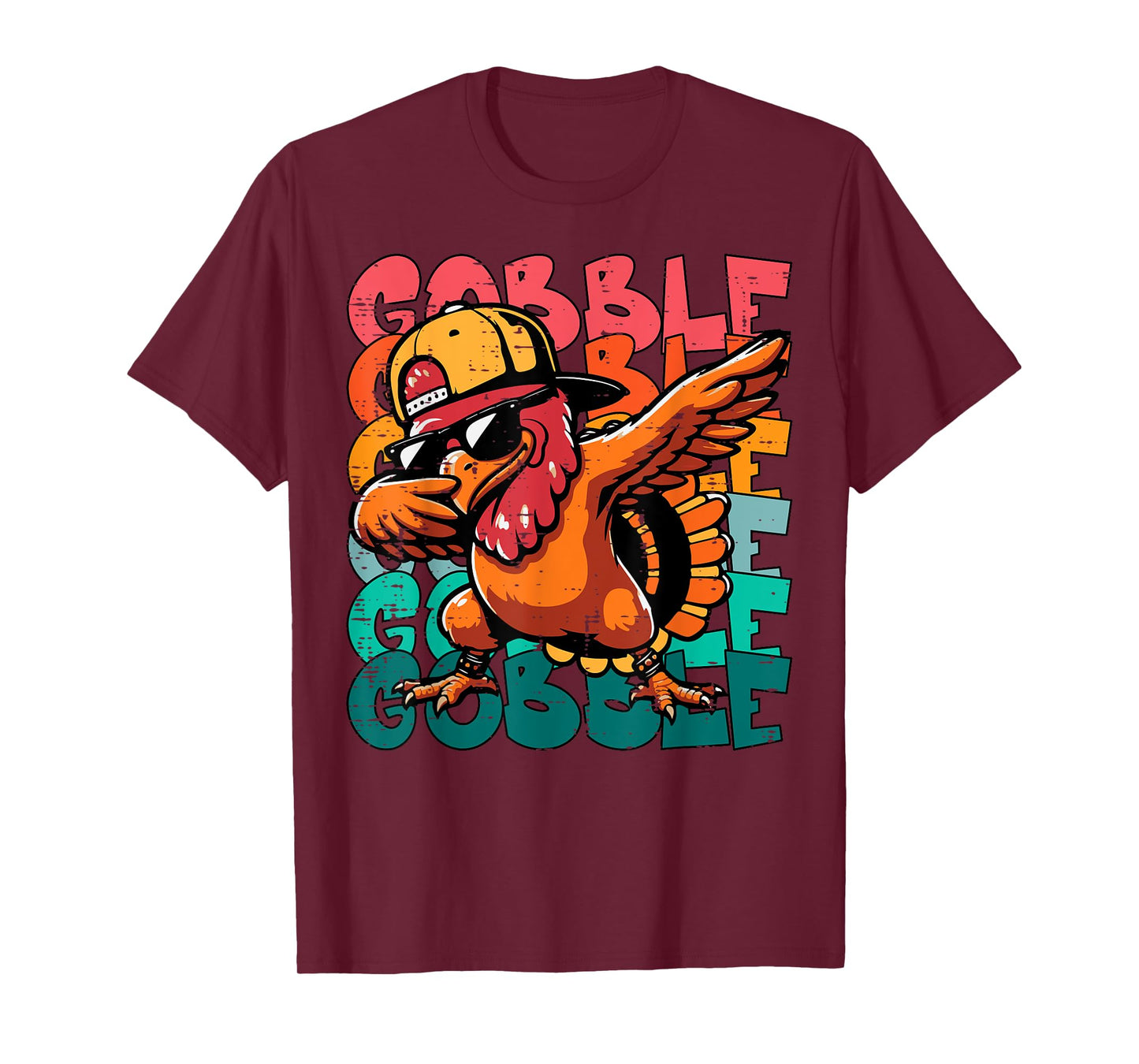 Thanksgiving Turkey Dab Gobble Funny Toddler Boys Kids Youth T-Shirt