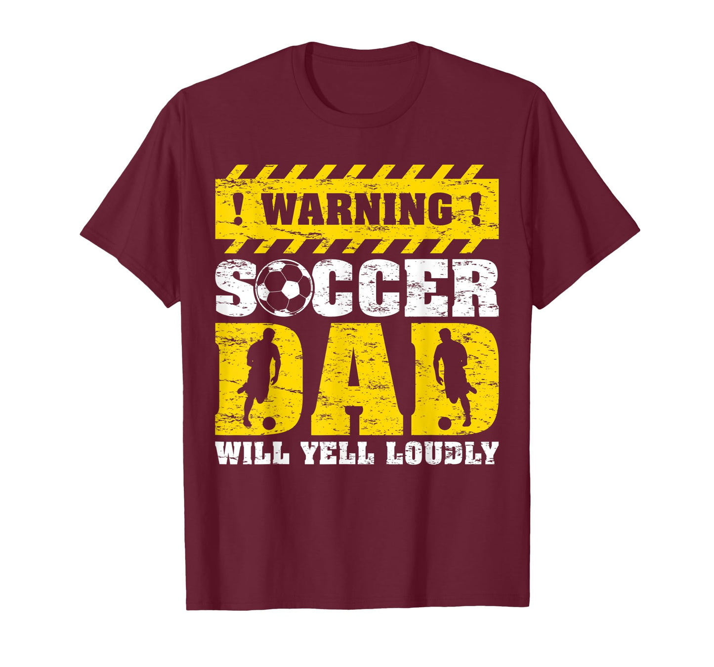 Mens Vintage Warning Will Yell Loudly Soccer Dad Father's Day T-Shirt
