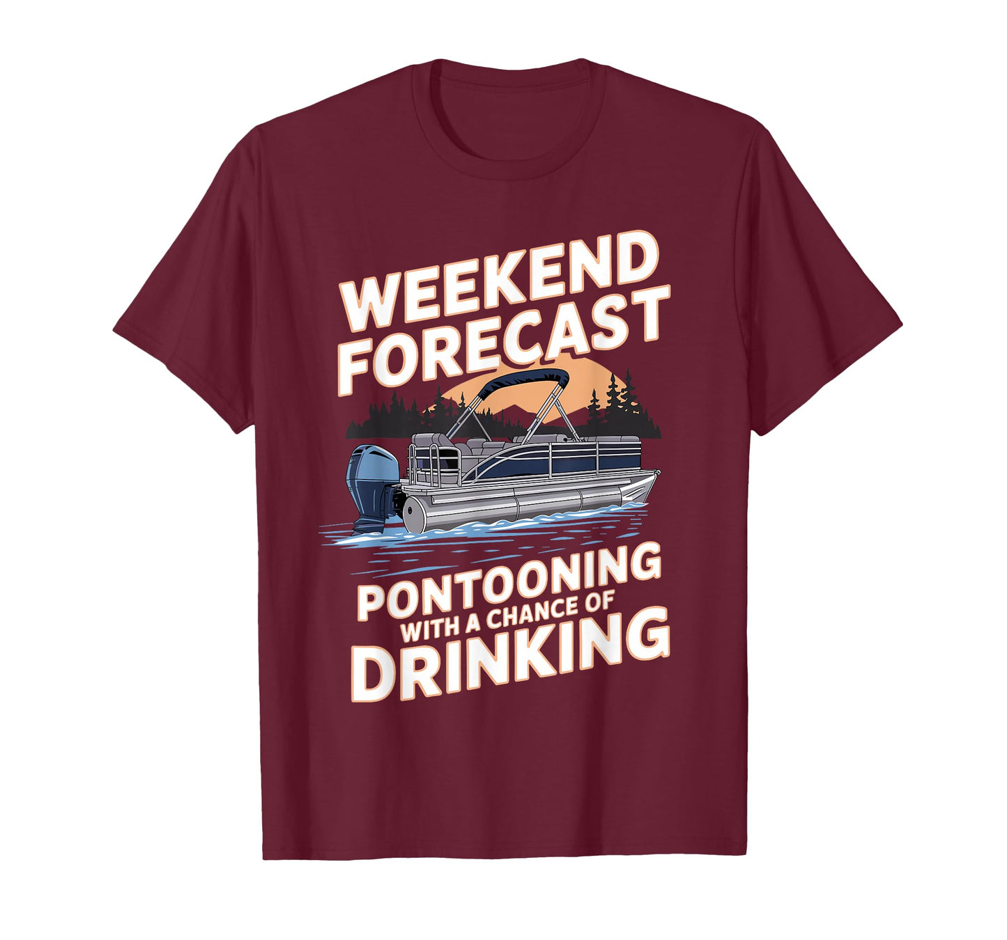 Funny Pontoon Captain Art For Men Women Pontoon Boat Captain T-Shirt