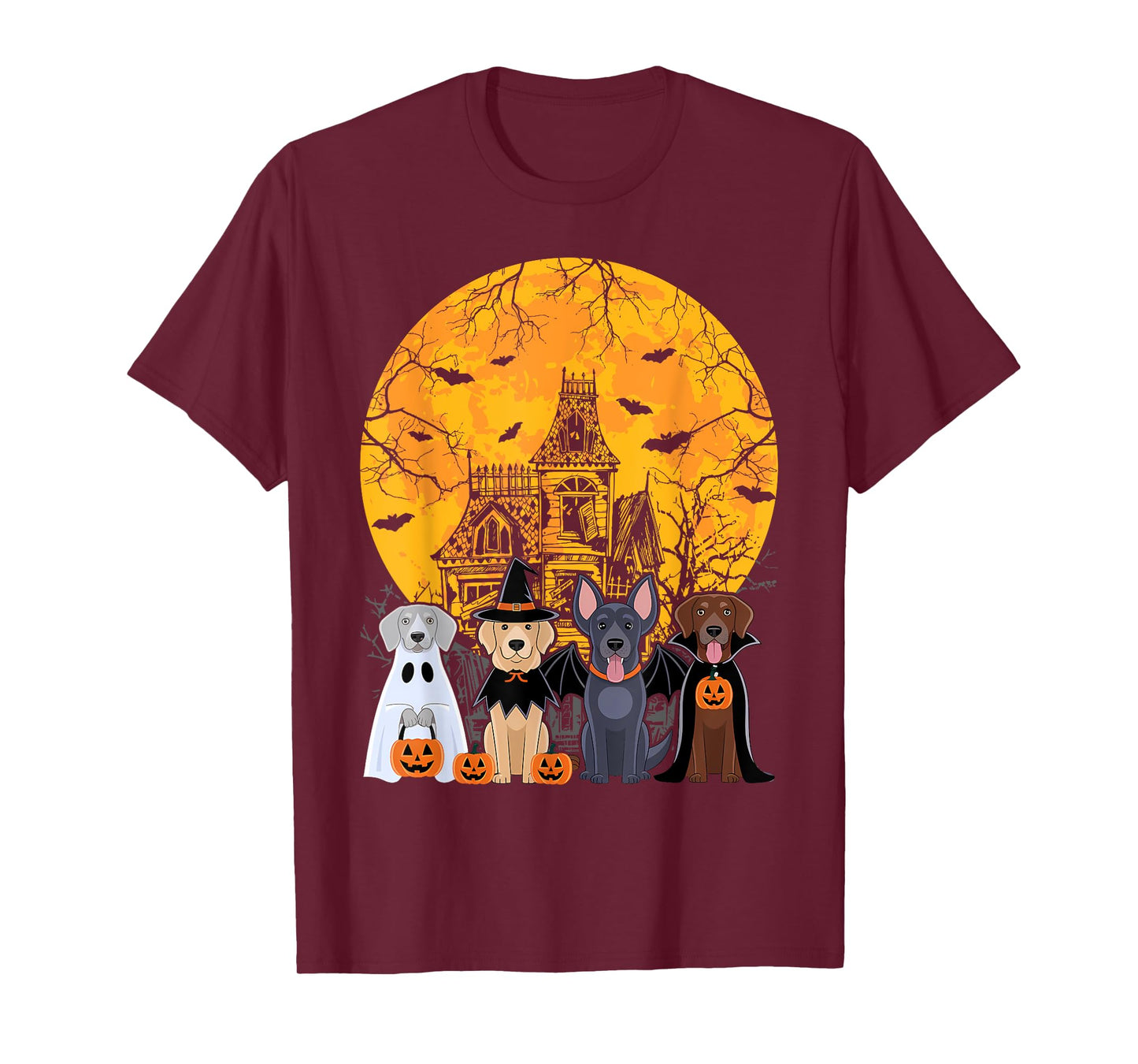 Cute Ghost Dogs Halloween Dog Lover Men Women Kids Costume T-Shirt