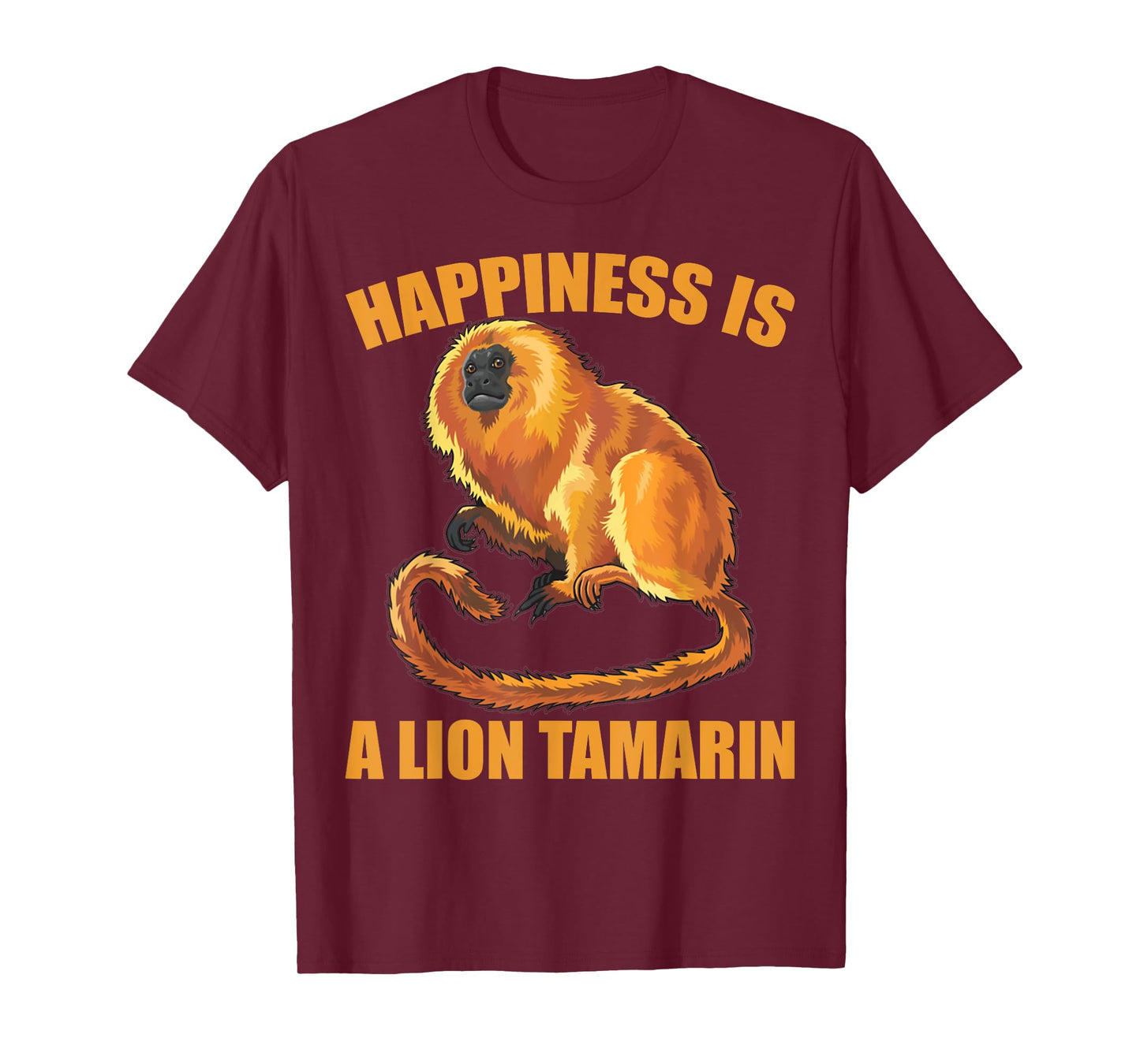 Happiness is A Golden Lion Tamarin Monkeys Zoo Keeper T-Shirt