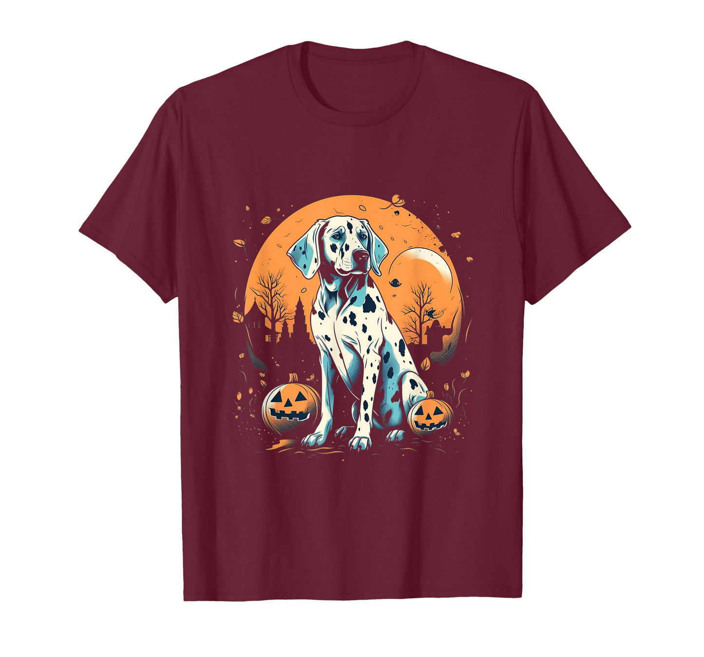 Dalmatian Pumpkin Halloween Costume Dog Puppy Men Women Kids T-Shirt