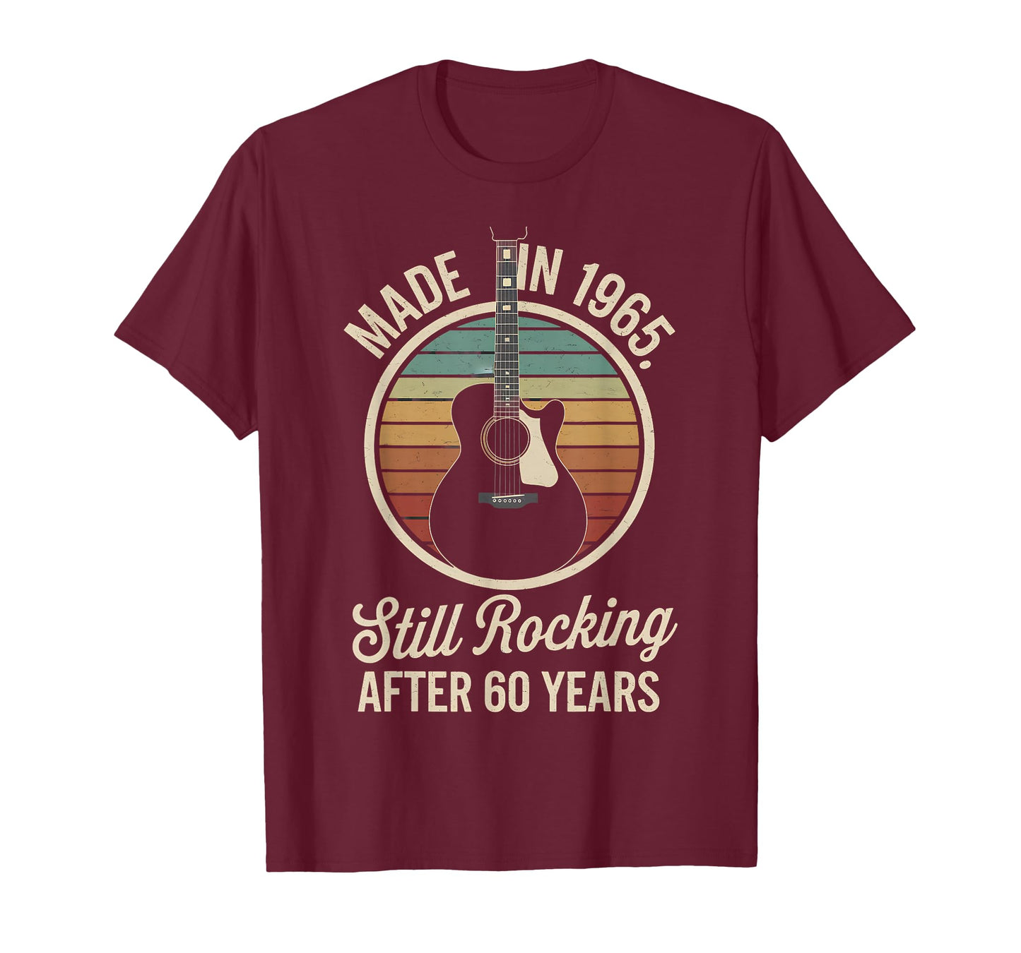 Made in 1965 Still Rocking 60th Birthday Guitar T-Shirt