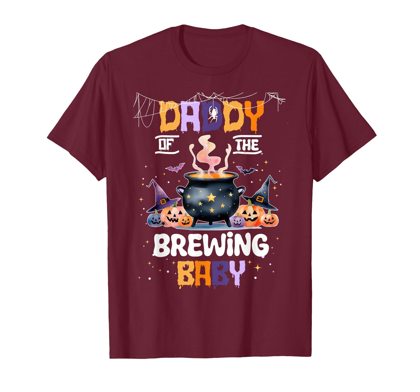 Daddy of The Brewing Baby Boo Ghost Halloween Baby Shower T-Shirt