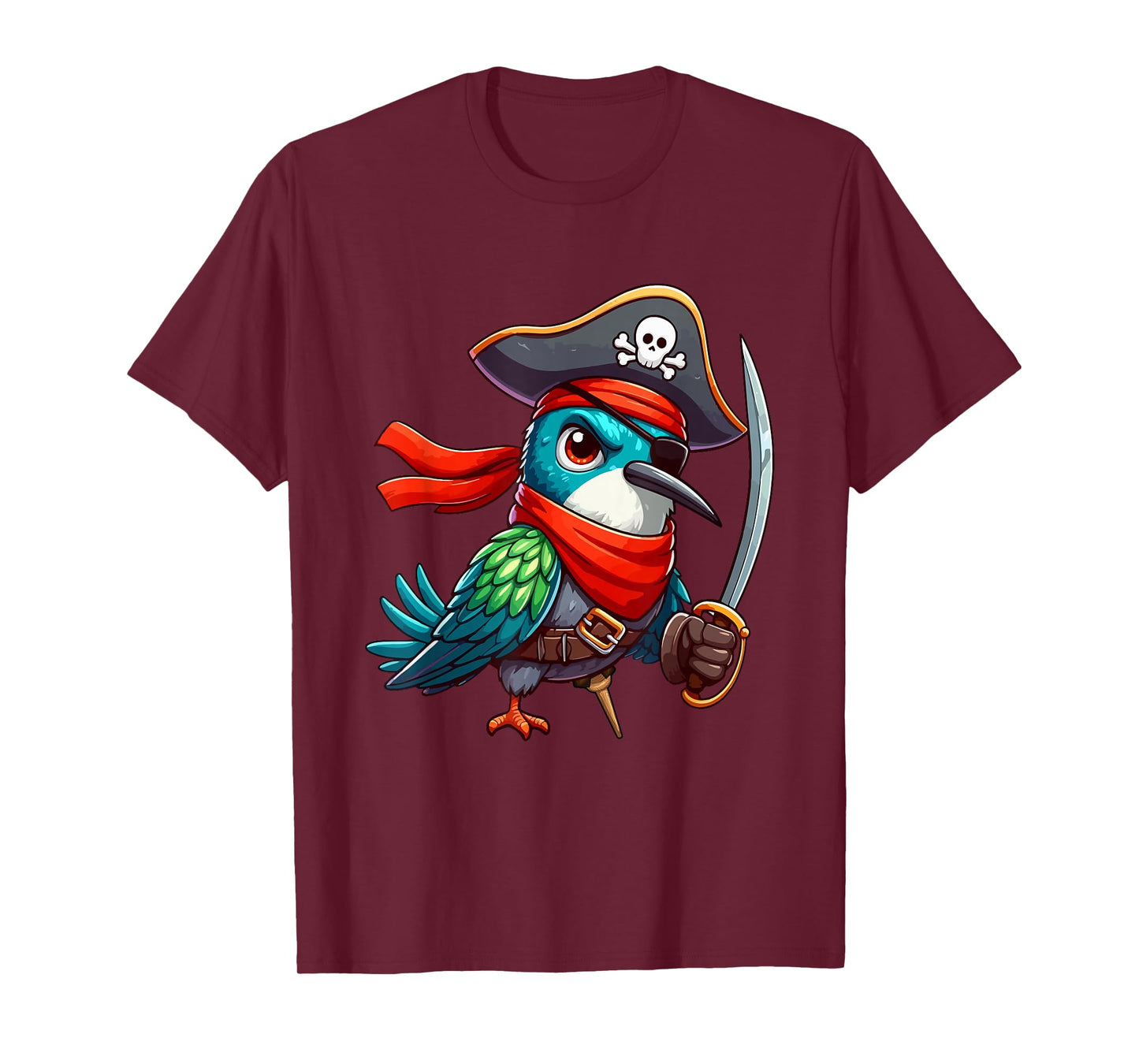 Hummingbird As Pirate Halloween Costume Farmer Rancher Lover T-Shirt