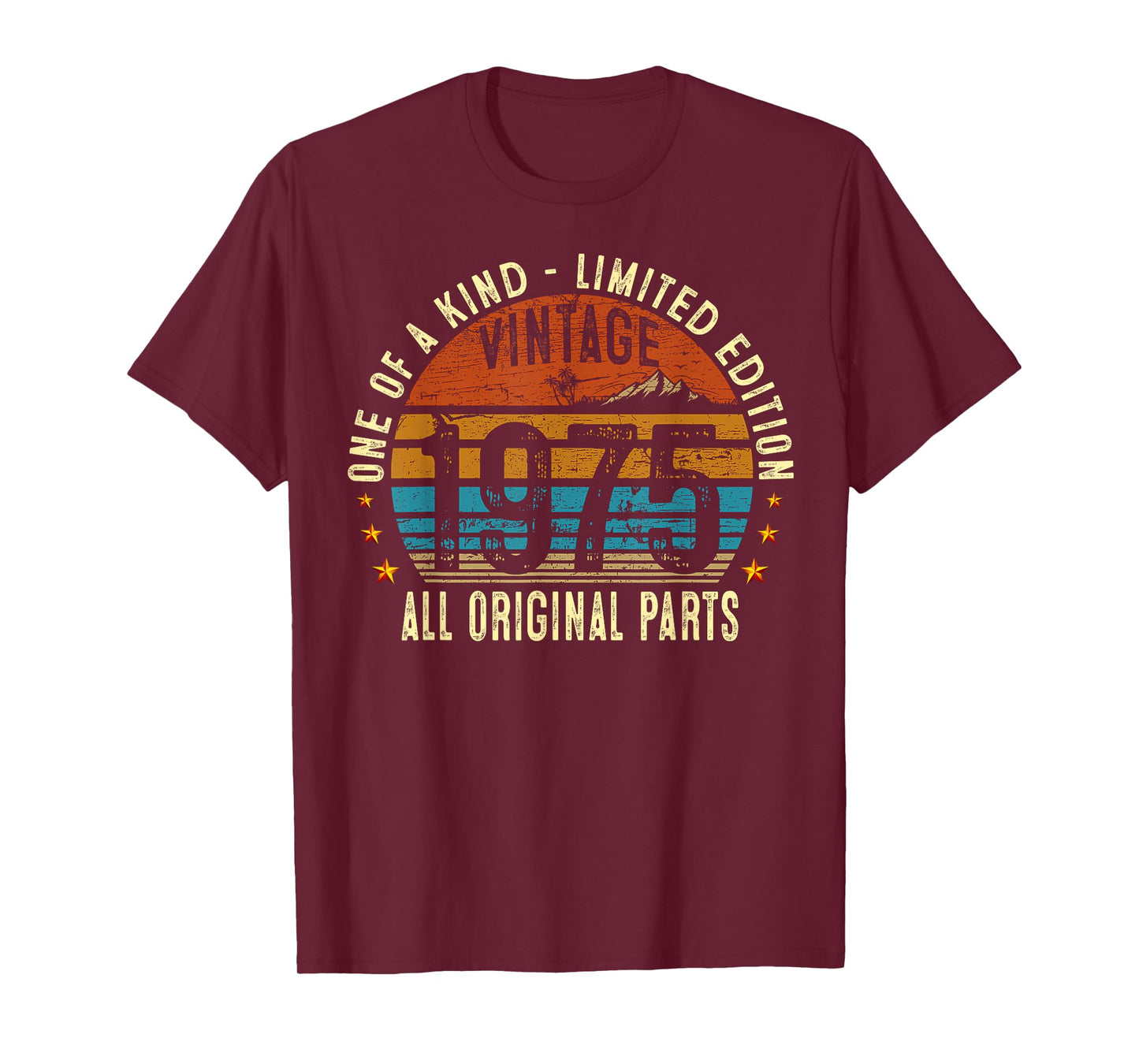Vintage 1975 50 Years Old Men Women 50th Birthday Gifts T-Shirt