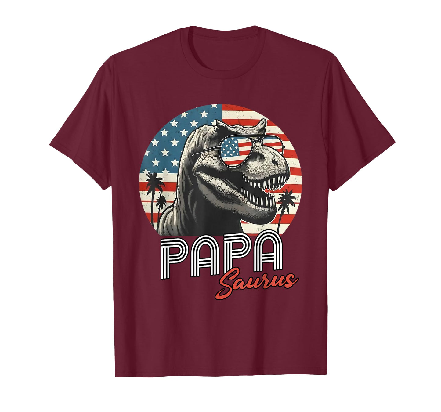Papa Saurus Papa Dinosaur Birthday Family Matching T-Shirt