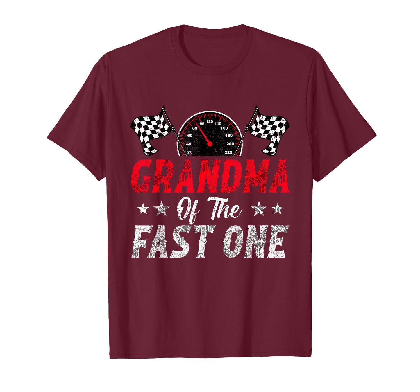 Grandma Of The Fast One 1st Birthday Racing Car Family T-Shirt