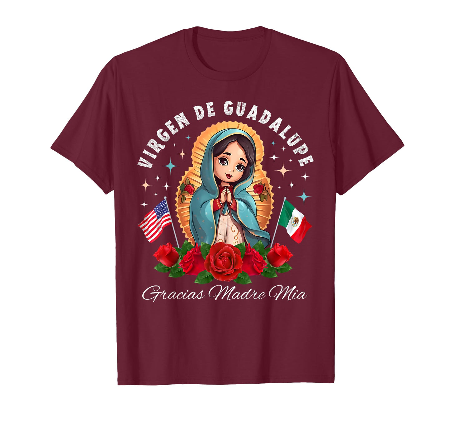 Our Lady of Guadalupe Gracias Madre Mia Mexico for Kids T-Shirt