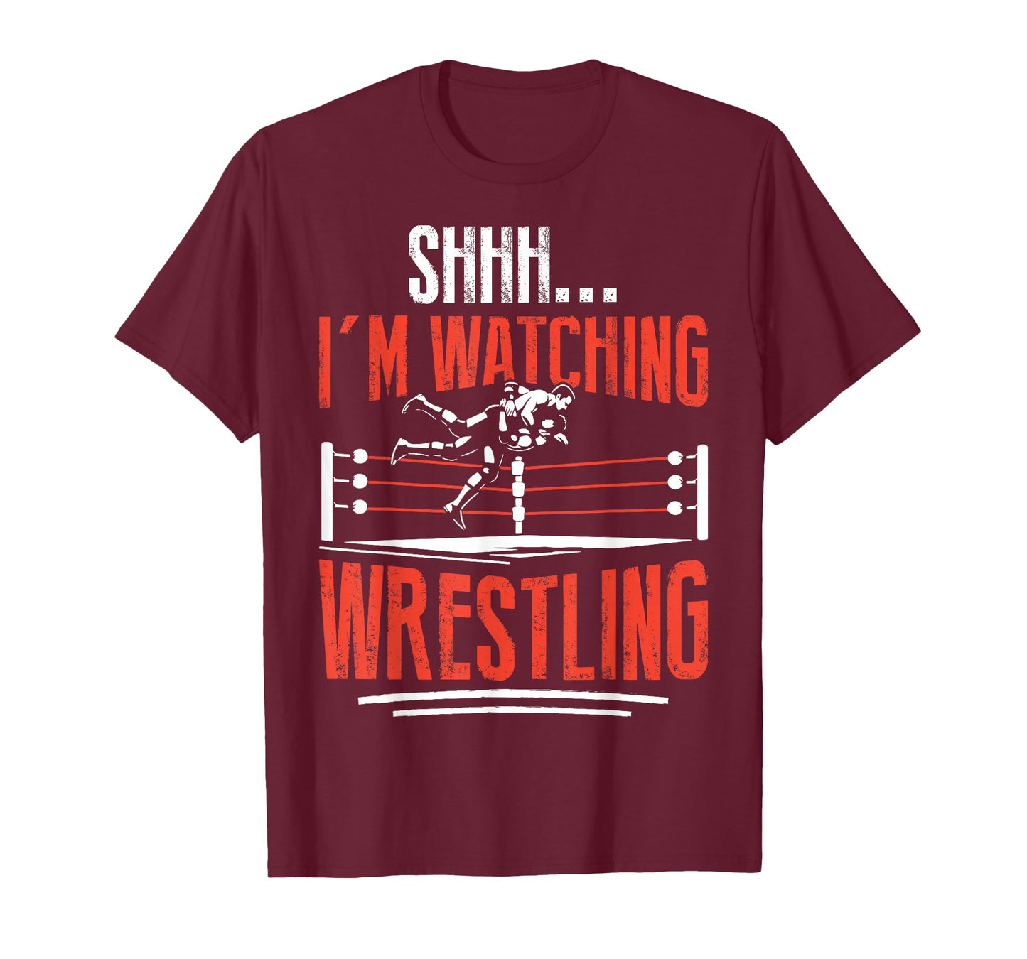 Shhh I'm Watching Wrestling Funny Wrestler Men Women Kids T-Shirt