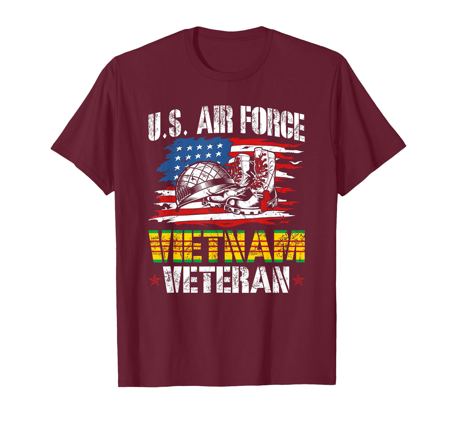 Vietnam Veteran US Air Force US Flag T-Shirt
