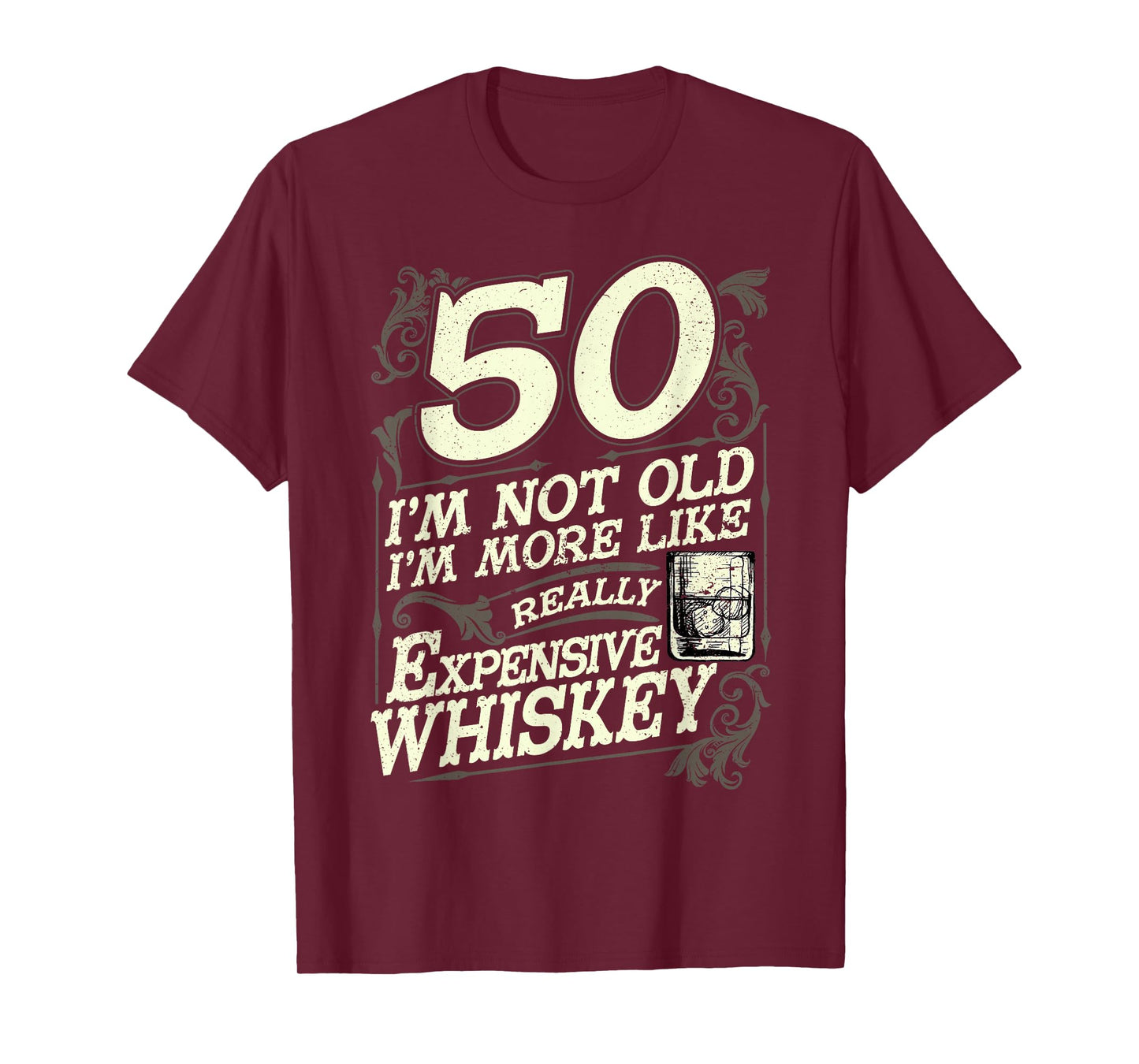 50 Years Old Whiskey Bourbon 50th Birthday Whiskey Drinker T-Shirt